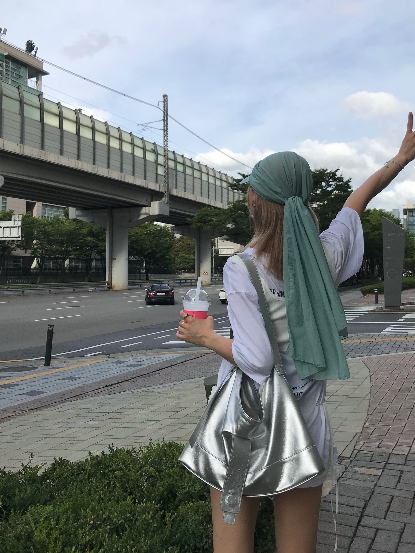 ACOC Sunflower Cap Mint 착용 스타일 - 4