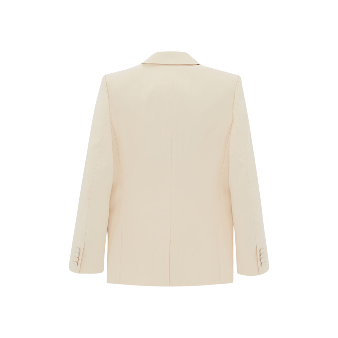 Saint Laurent Tuxedo Jacket In Silk Twill Crema 상세 이미지 2