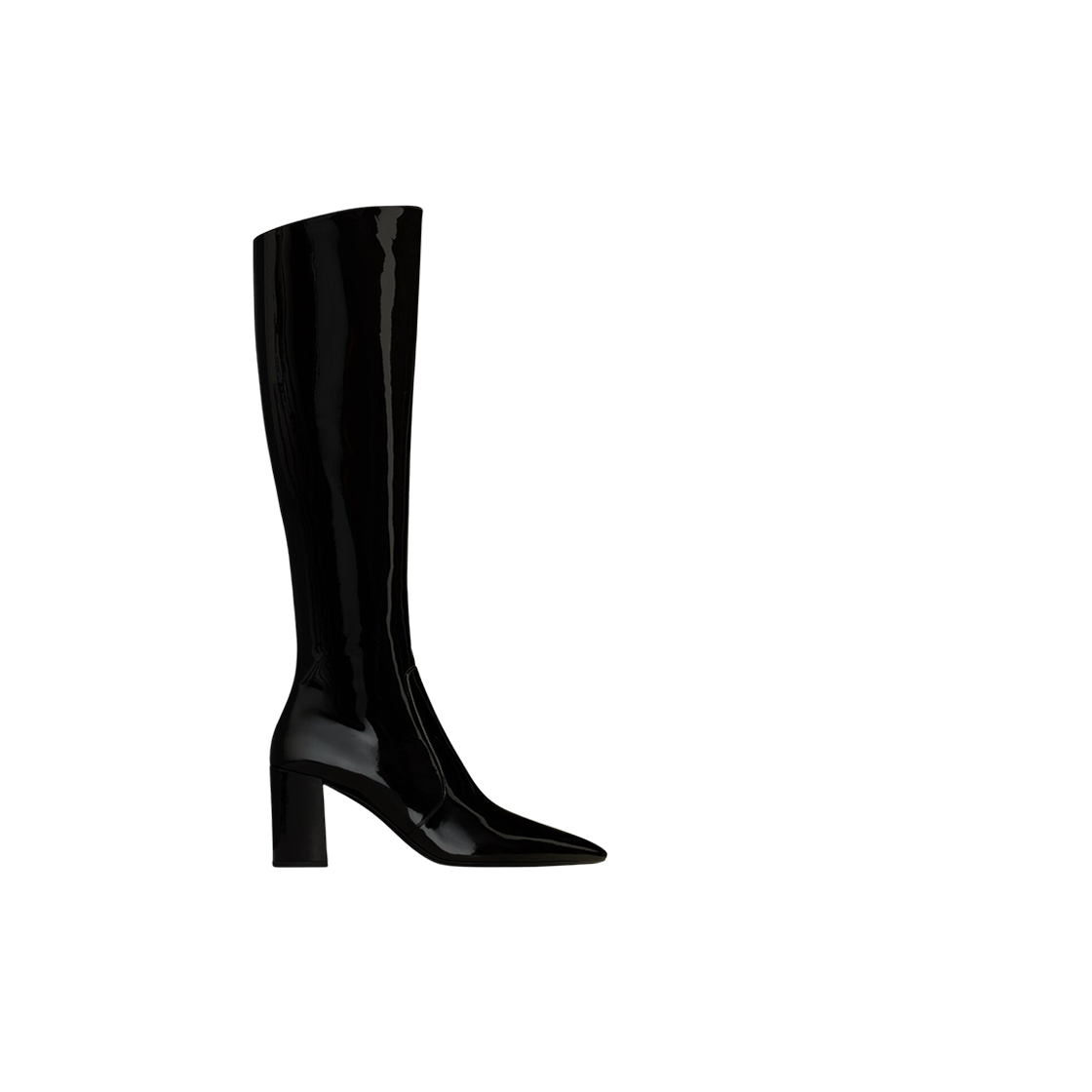 (W) Saint Laurent Lauren Boots In Patent Leather Black 상세 이미지 1