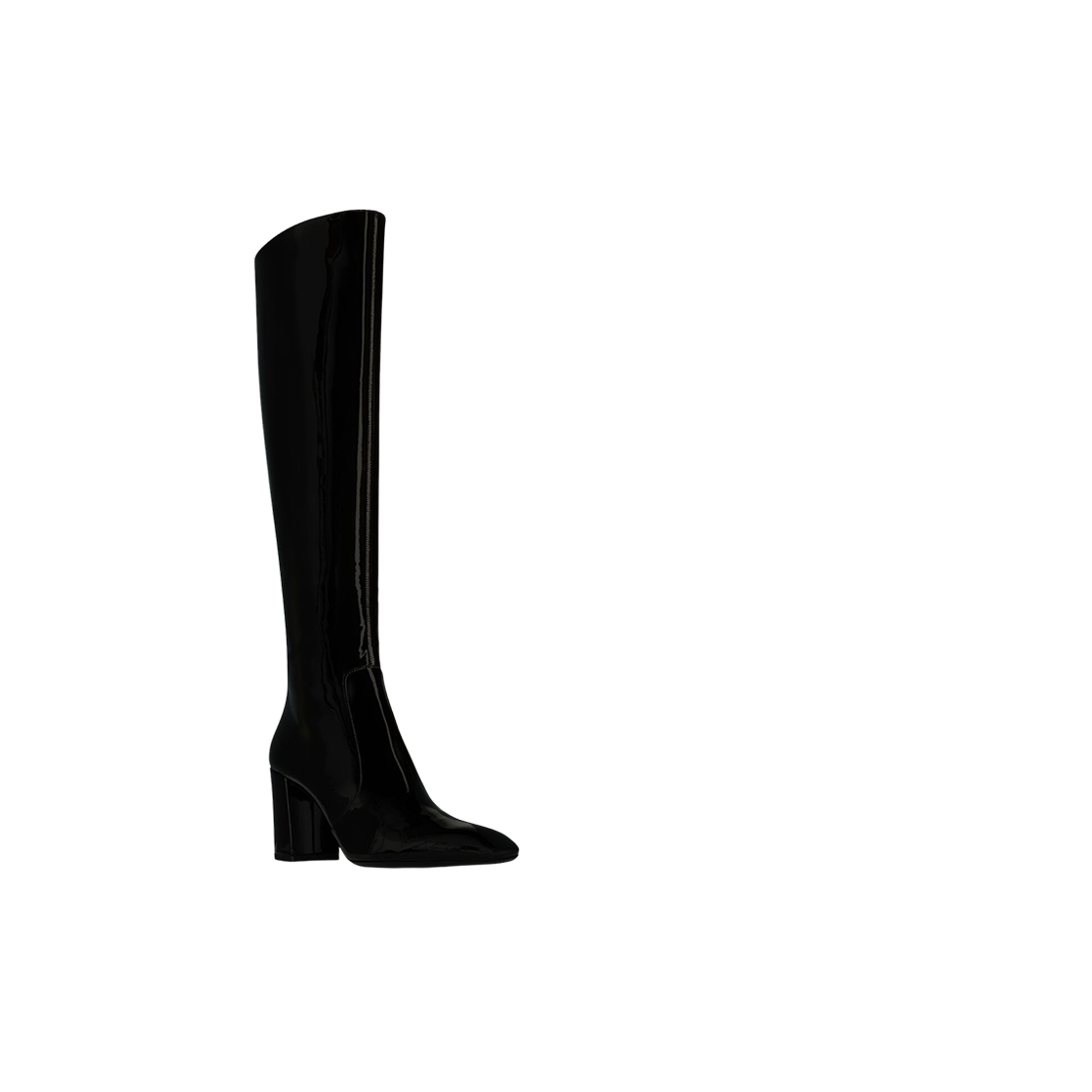 (W) 생로랑 로렌 부츠 페이턴트 레더 블랙((W) Saint Laurent Lauren Boots In Patent Leather Black) - 4