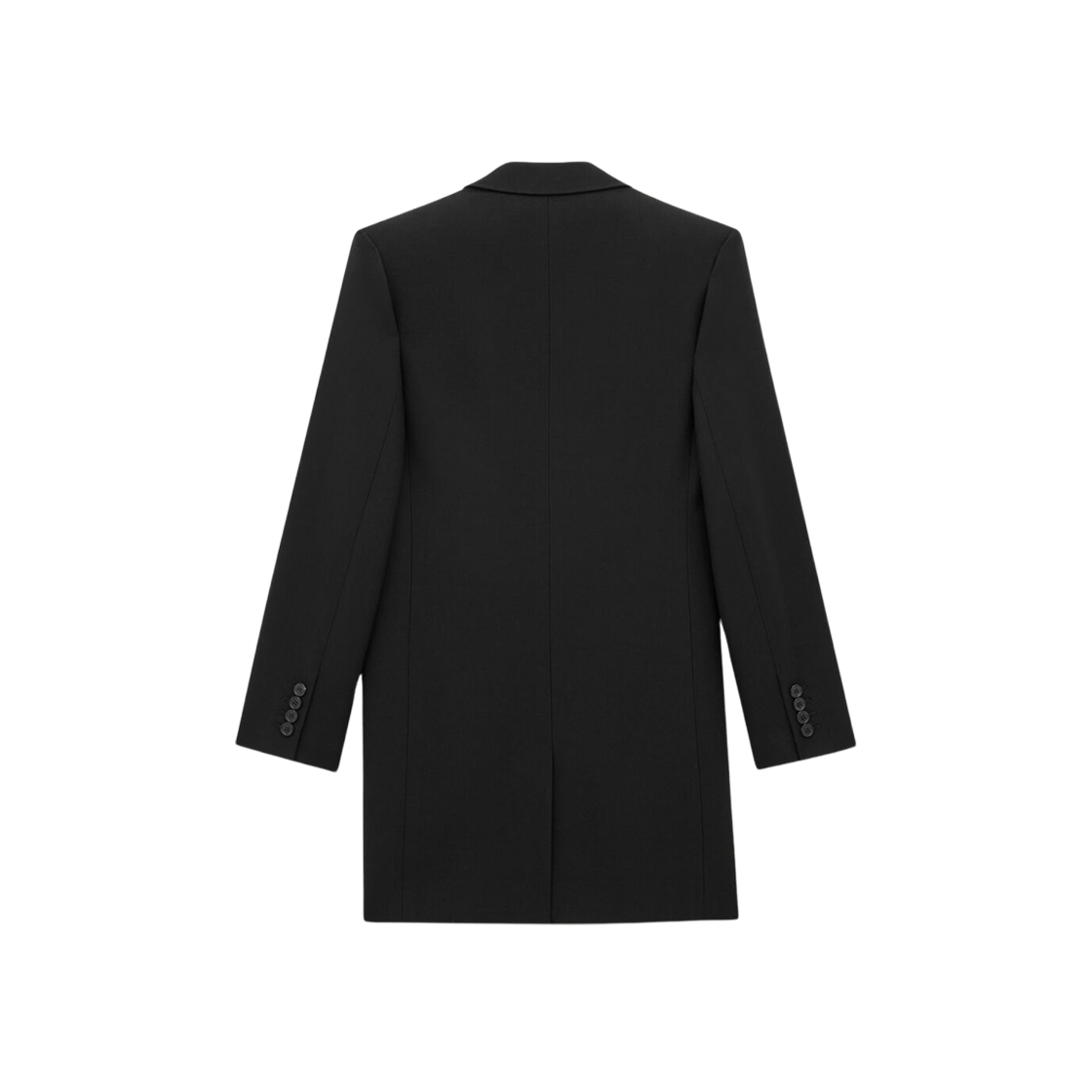 (W) Saint Laurent Long Jacket In Wool Gabardine Black 상세 이미지 3