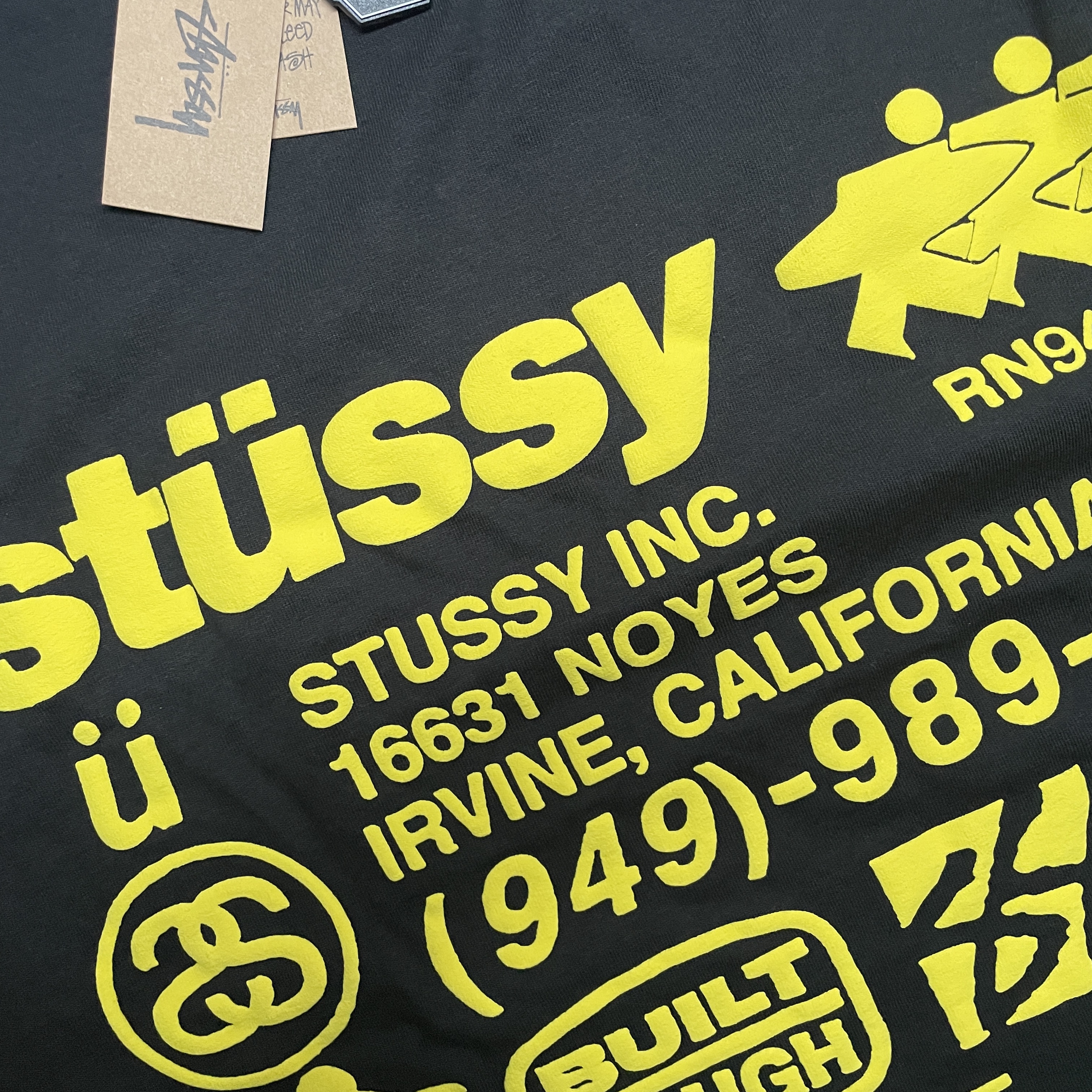 Stussy DNA Pigment Dyed T-Shirt Black 착용 스타일