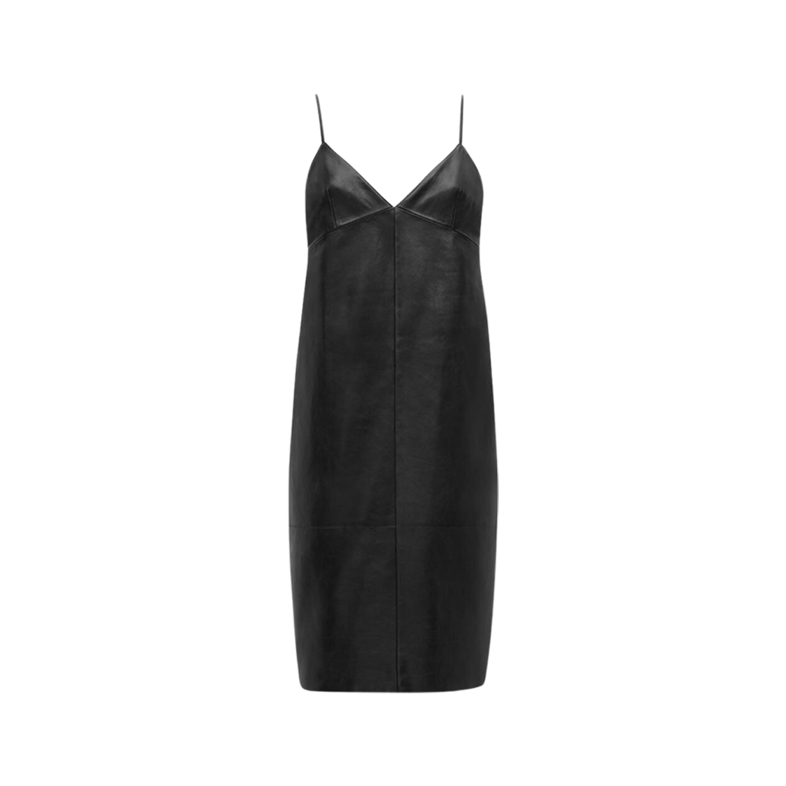 (W) Saint Laurent Backless Slip Dress In Lambskin Black 상세 이미지 1