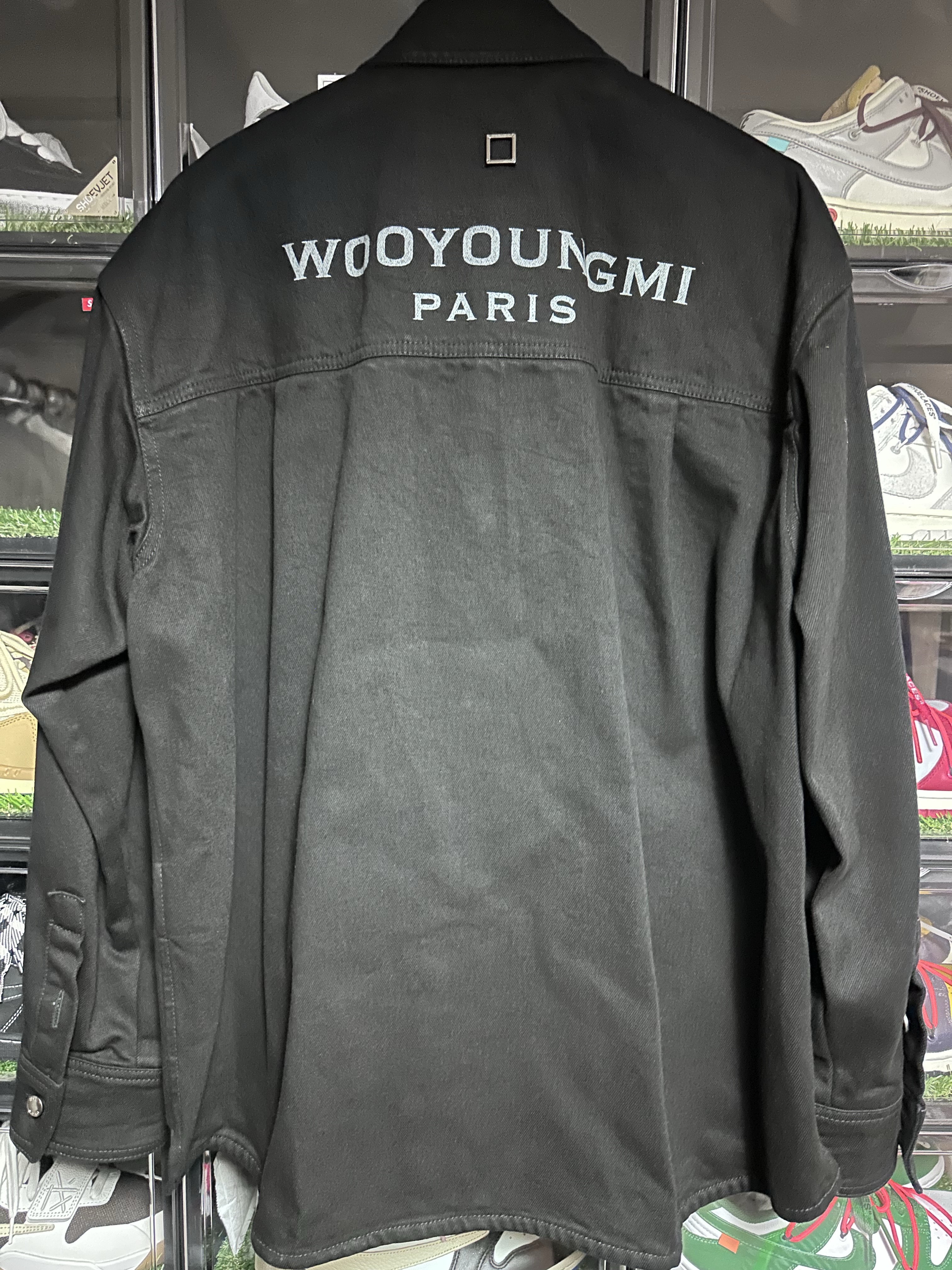 Wooyoungmi Denim Back Logo Shirt Black - 24FW 착용 스타일 - 1