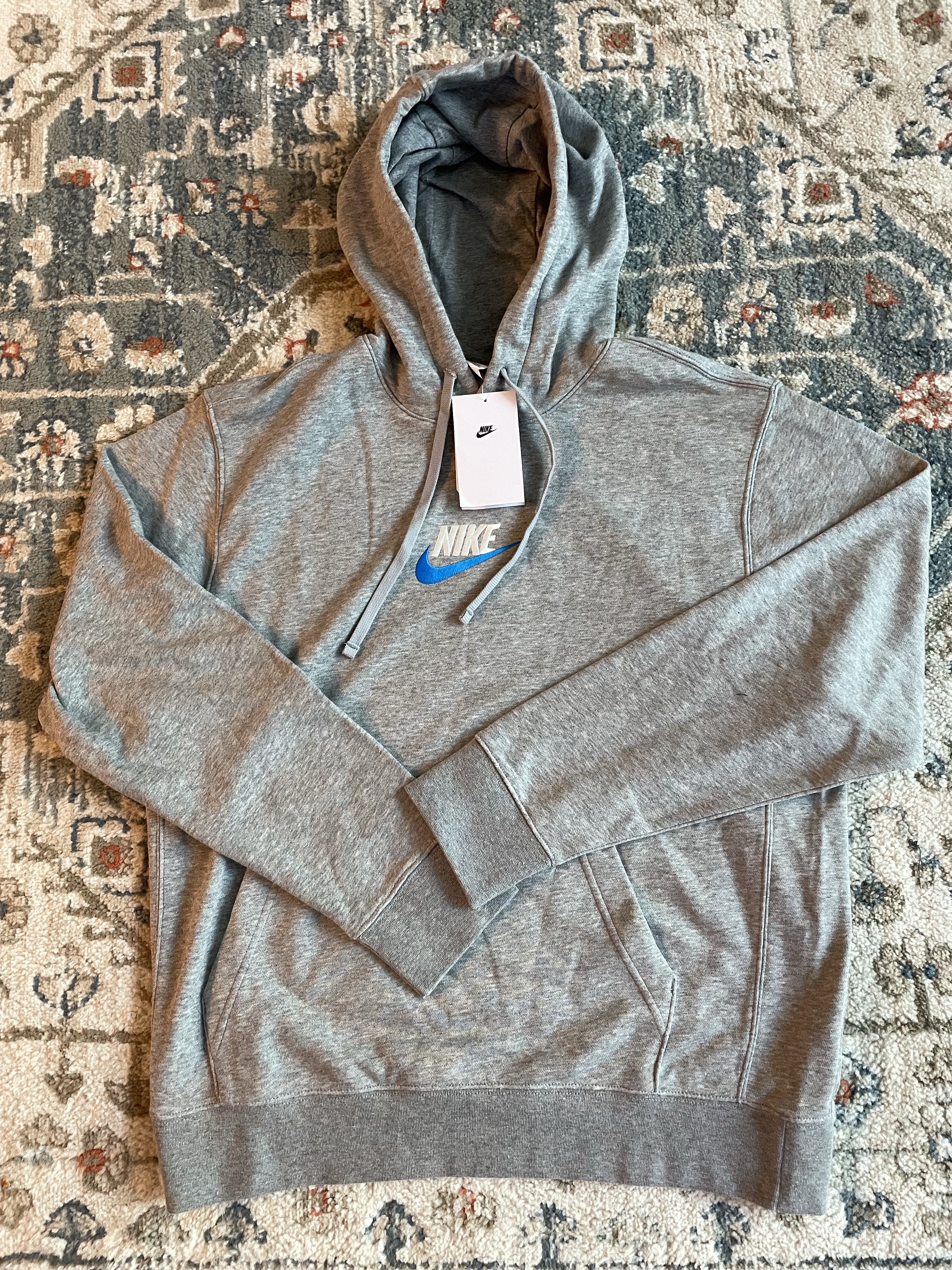 Nike Club French Terry Pullover Hoodie Dark Grey Heather - Asia 착용 스타일 - 1