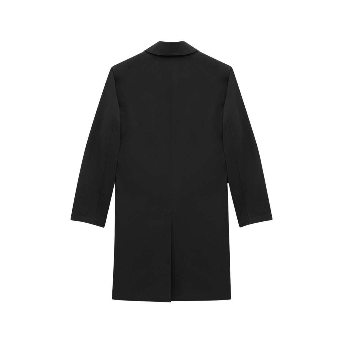 Saint Laurent Mackintosh Coat In Water-Repellant Canvas Black 상세 이미지 5