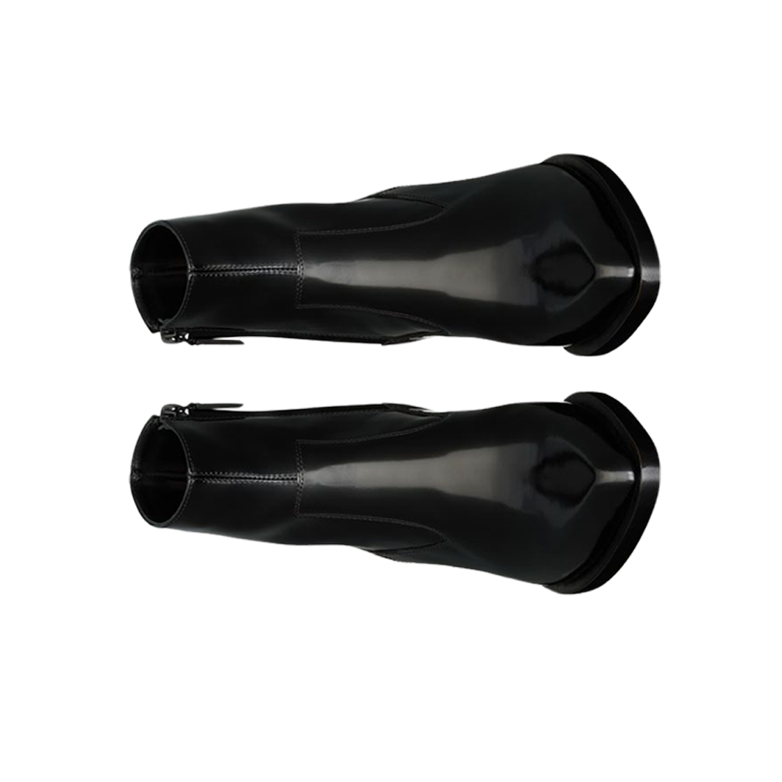 (W) 생로랑 비트 부티 글레이즈드 레더 블랙((W) Saint Laurent Beat Booties In Glazed Leather Black) - 2