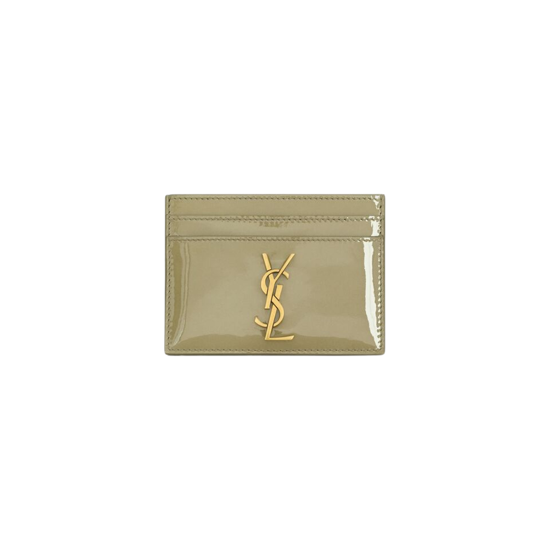 Saint Laurent Cassandre Card Case In Patent Leather Soft Sage 상세 이미지 1