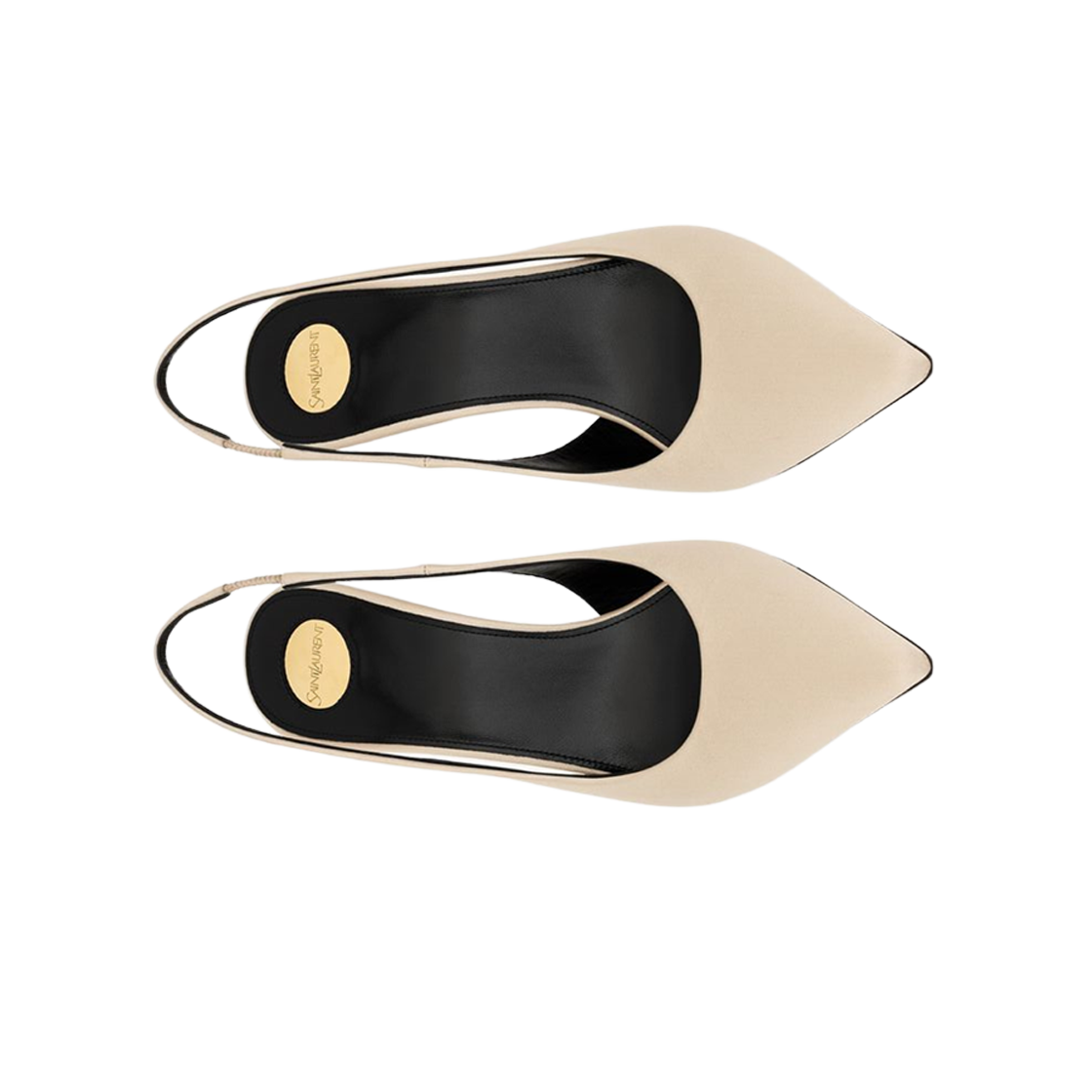 (W) Saint Laurent Norma Slingback Pumps In Satin Crepe Light Nude 상세 이미지 2