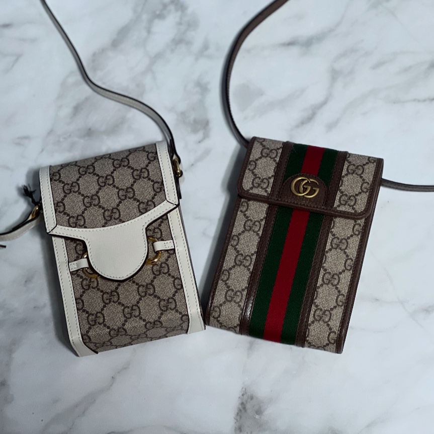 Gucci Horsebit 1955 Mini Bag Beige Ebony, Gucci Ophidia GG Mini Bag Beige Ebony Brown 착용 스타일