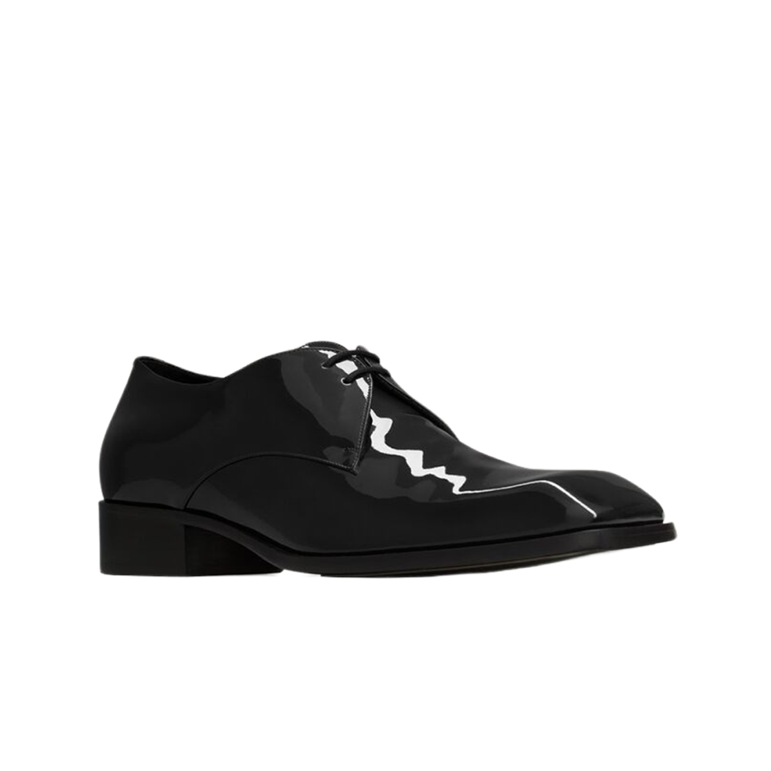 Saint Laurent Jean Derbies In Patent Leather Black 상세 이미지 3