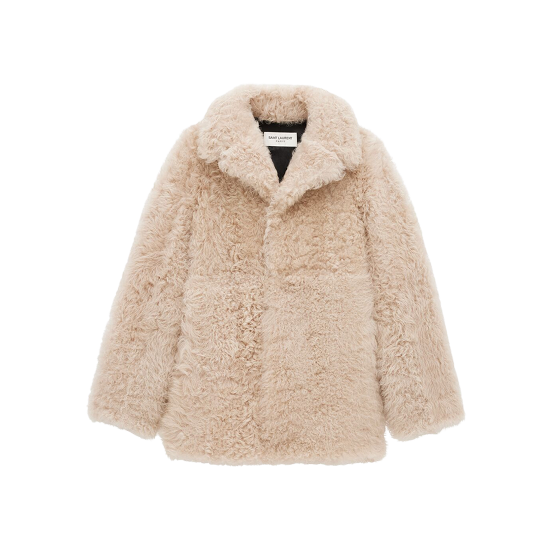 (W) Saint Laurent Coat In Shearling Beige 상세 이미지 1