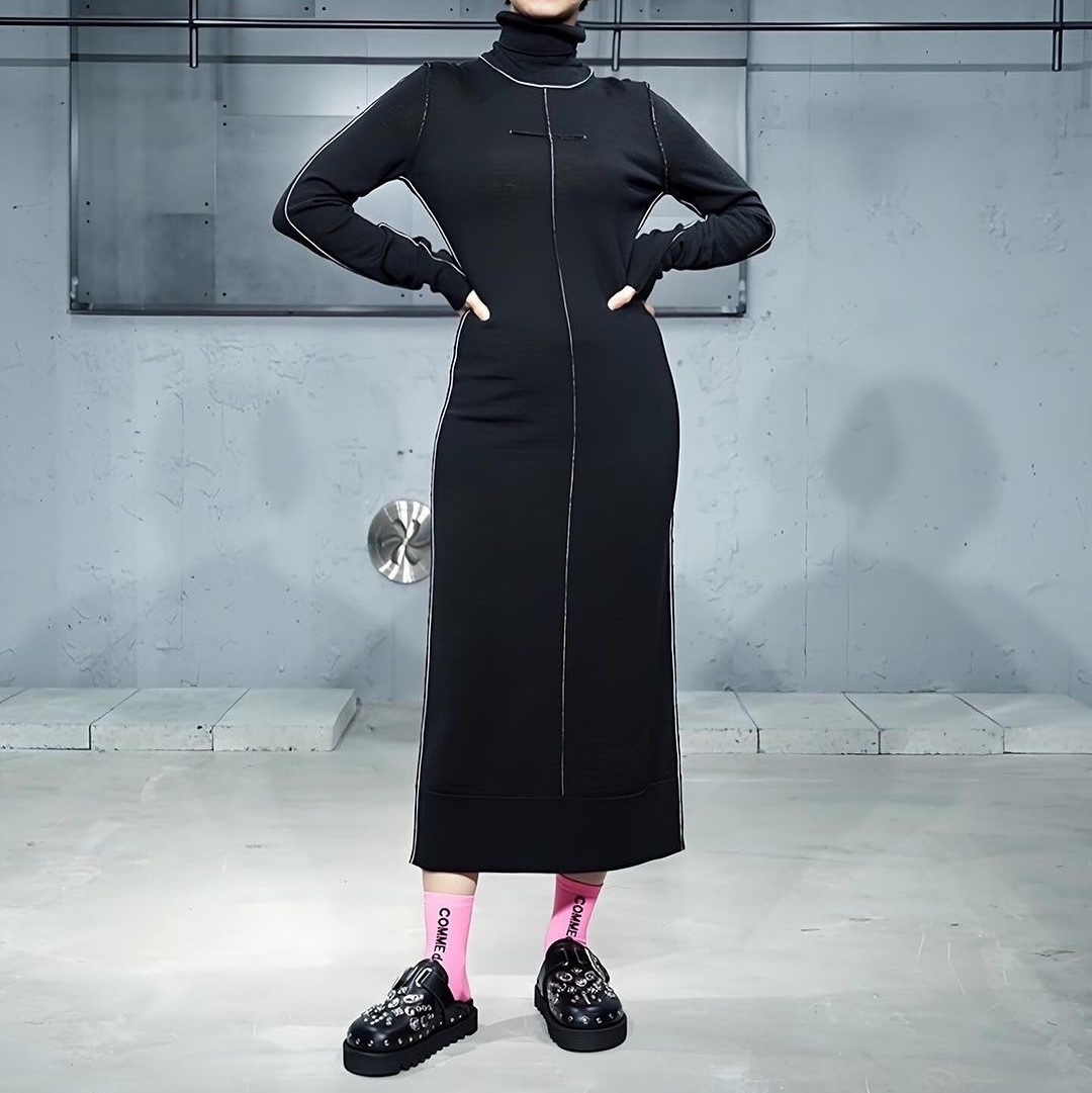Toga Pulla Women AJ1058 Leather Black 착용 스타일 - 2