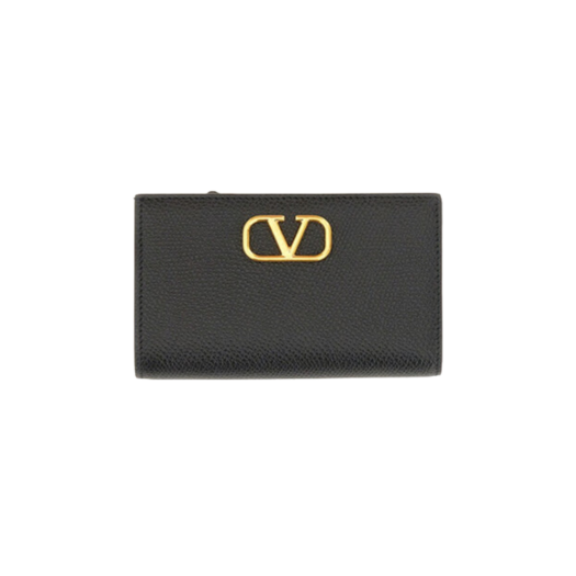 Valentino V-Logo Signature Bi-Fold Wallet Black