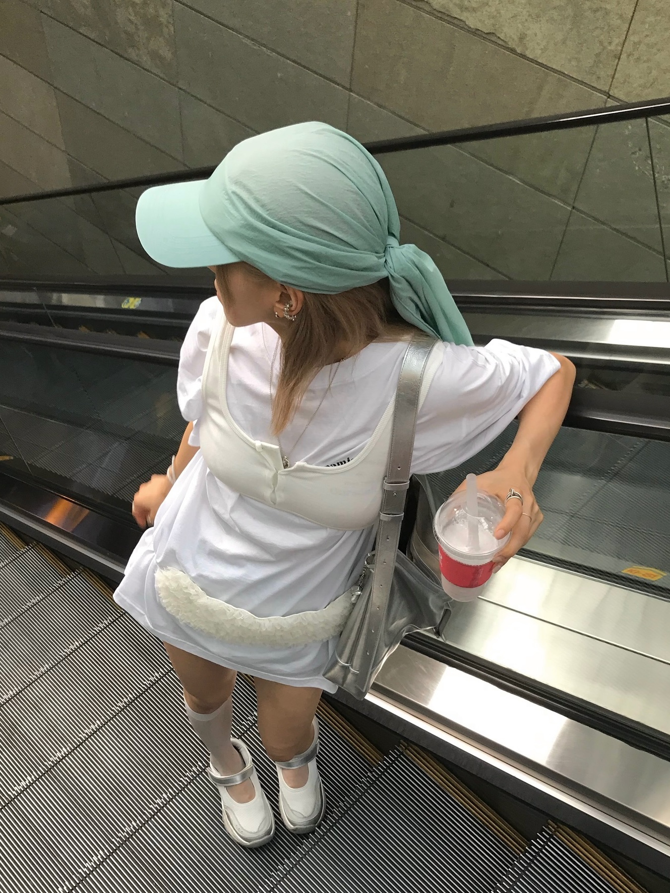ACOC Sunflower Cap Mint 착용 스타일 - 6