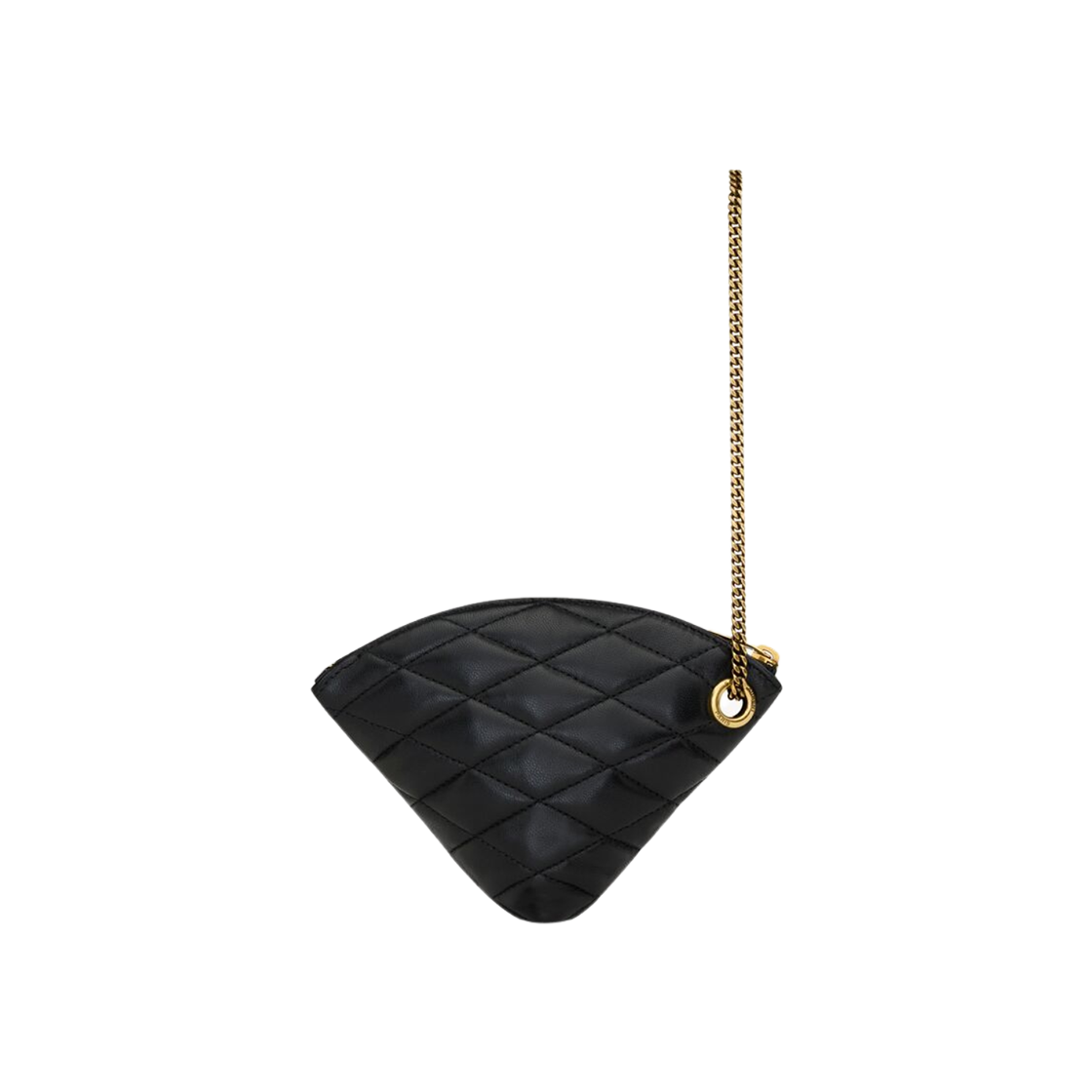 Saint Laurent Sade Triangle Coin Purse In Lambskin Black 상세 이미지 2