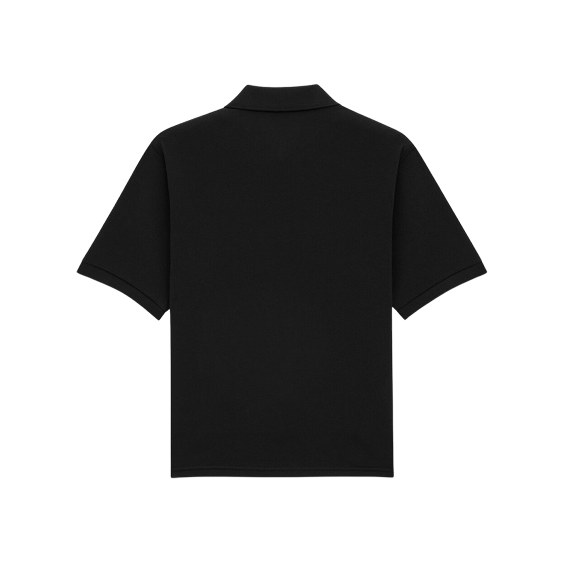 Saint Laurent Cassandre Polo Shirt In Pique Black 상세 이미지 2