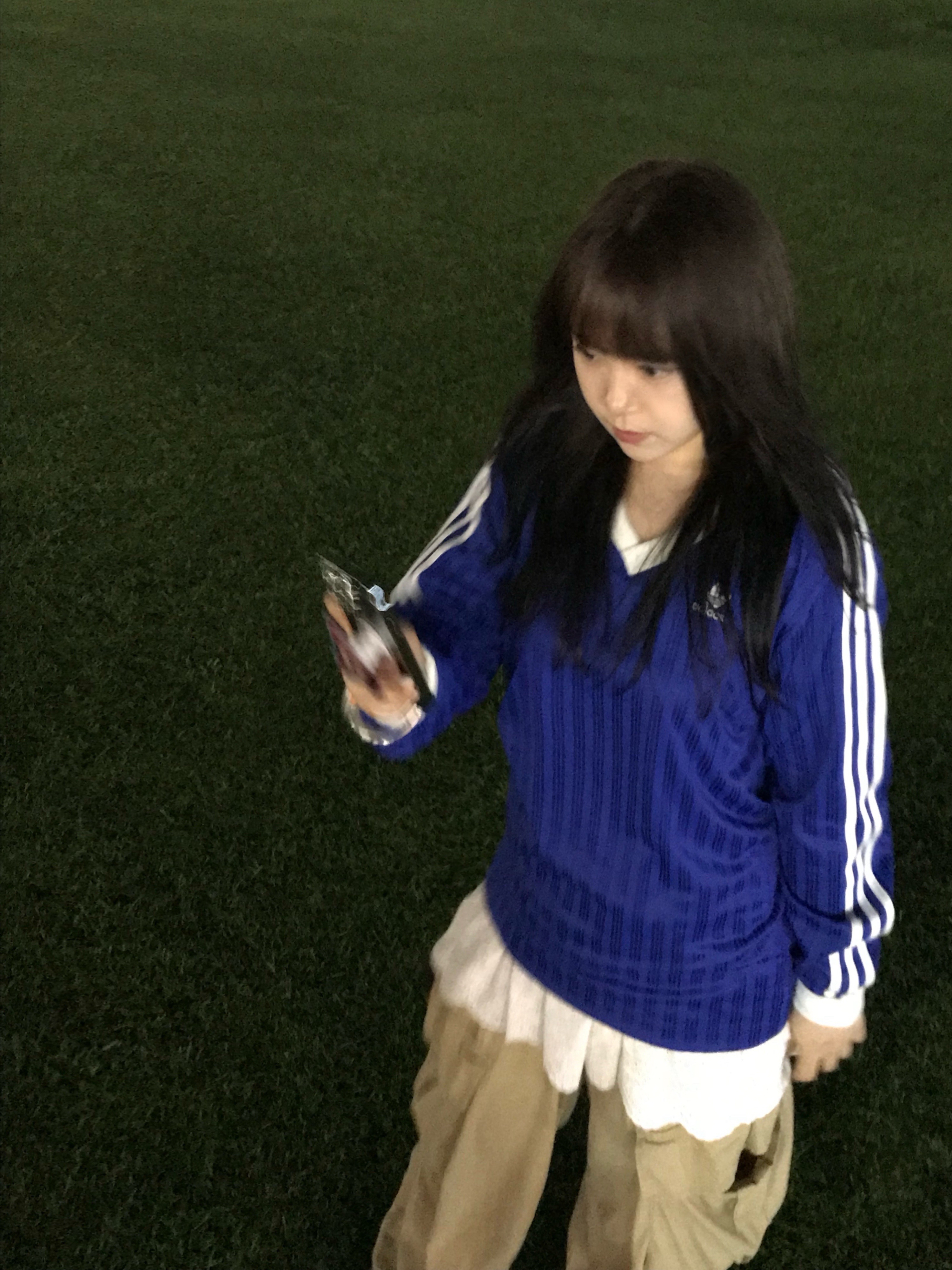 Adidas Adicolor Pique Football Long Sleeve Semi Lucid Blue - KR Sizing 착용 스타일 - 3