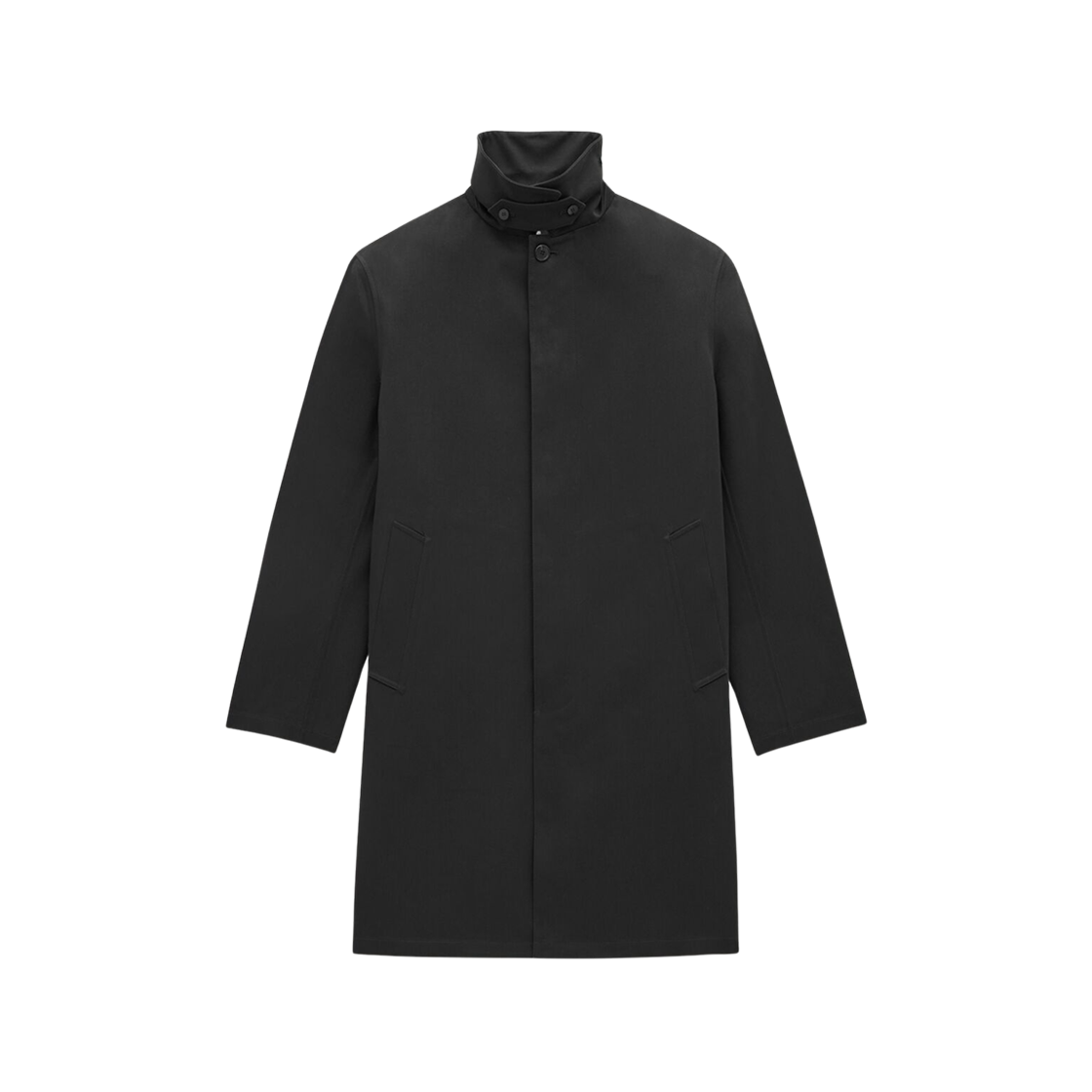 Saint Laurent Mackintosh Coat In Water-Repellant Canvas Black 상세 이미지 3