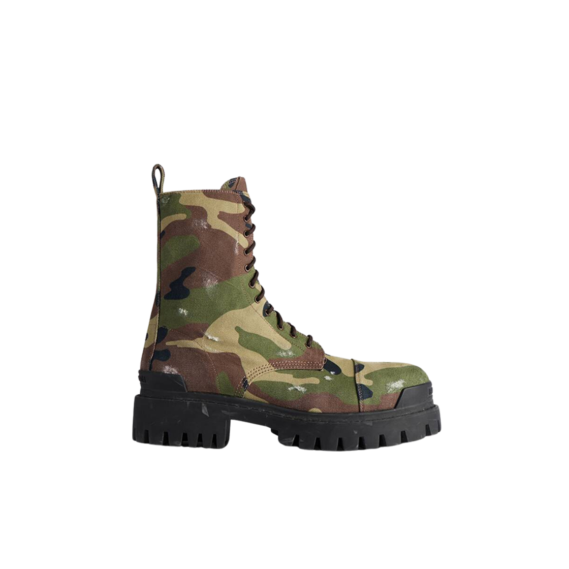 786135W2EU21028 Balenciaga Strike 20mm Boot Camo Print Dark Green
