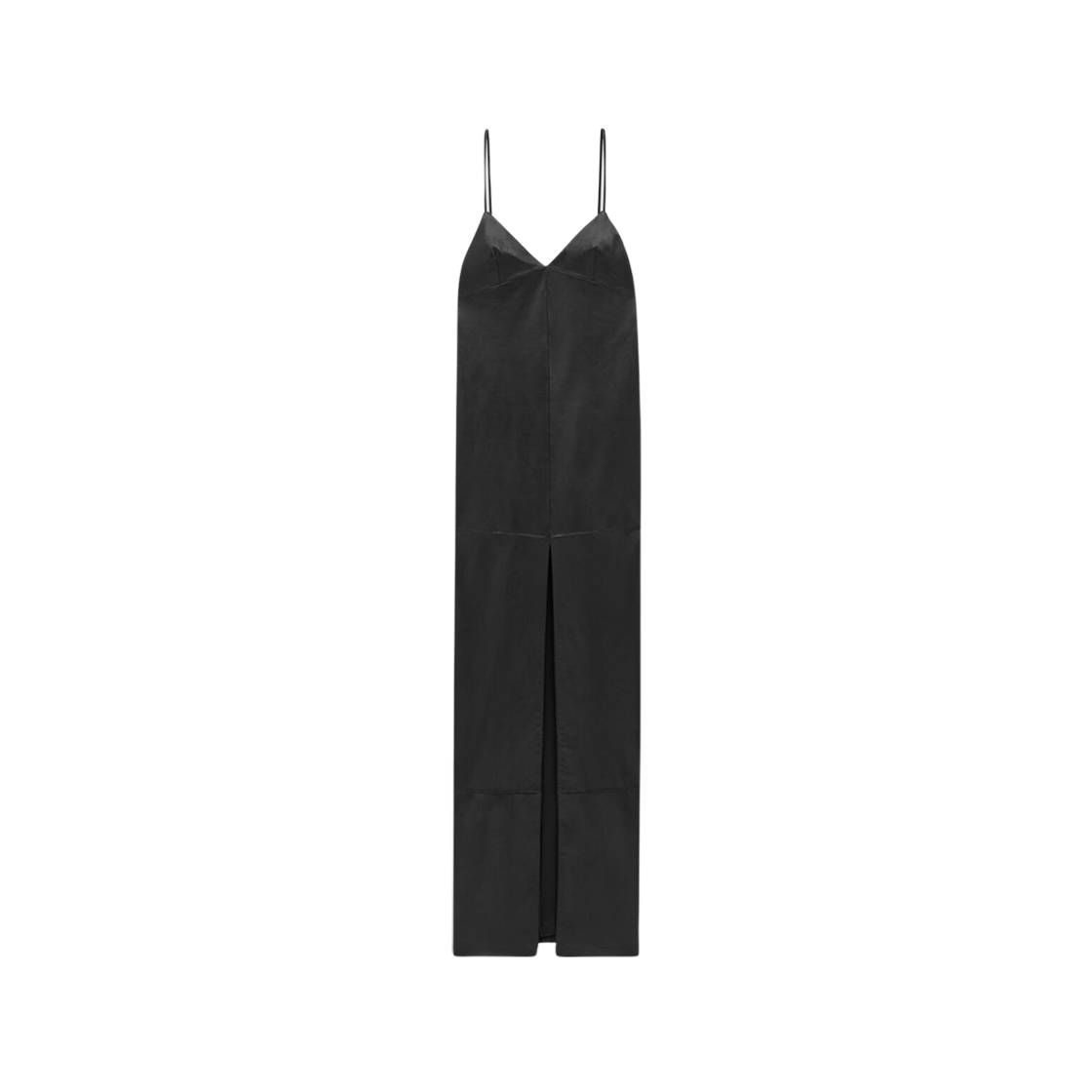 (W) Saint Laurent Backless Slip Dress In Lambskin Black 상세 이미지 1