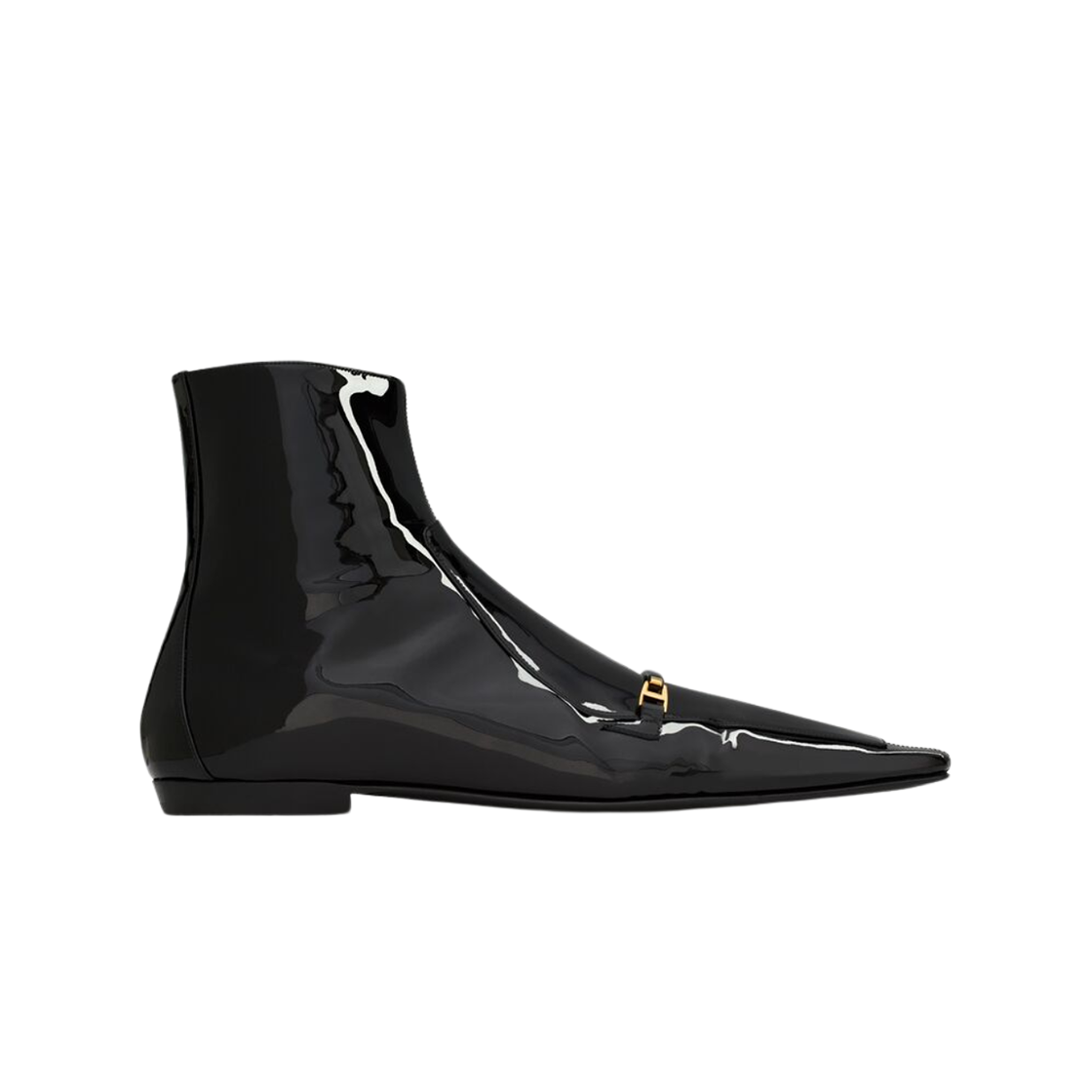 생로랑 밀톤 부츠 페이턴트 레더 블랙(Saint Laurent Milton Boots In Patent Leather Black)
