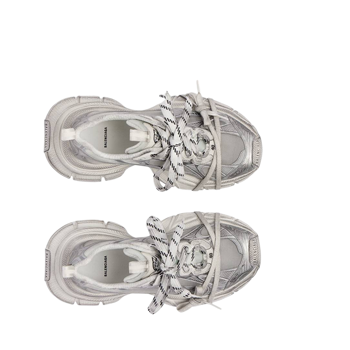 (W) 발렌시아가 3XL 썸머 메쉬 스니커즈 화이트 실버((W) Balenciaga 3XL Summer Mesh Sneaker White Silver) - 3