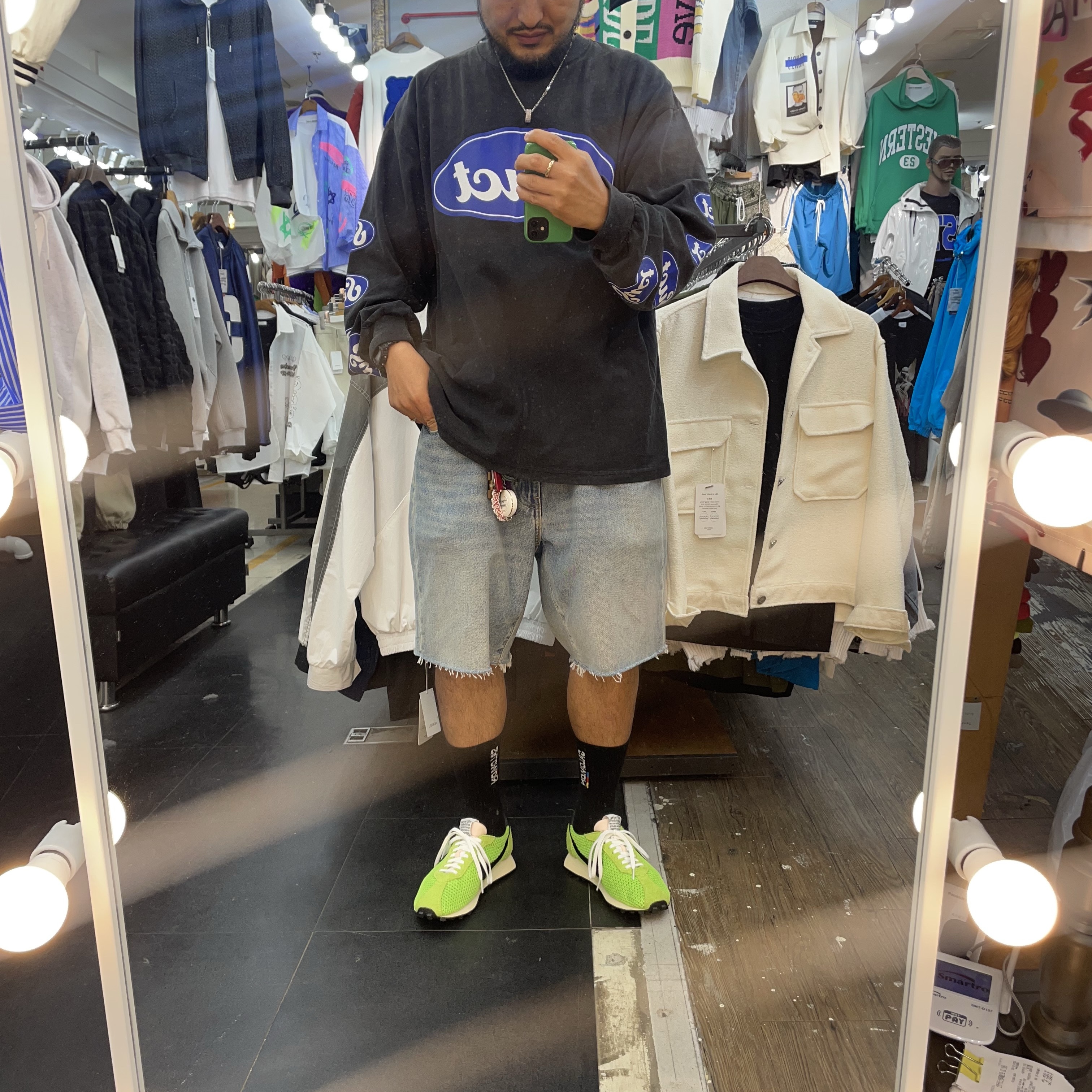 Nike x Stussy LD-1000 SP Action Green and Black 착용 스타일
