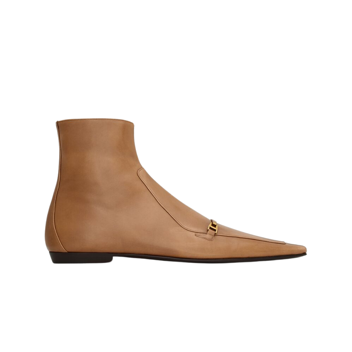 Saint Laurent Milton Boots In Smooth Leather Macadamia 상세 이미지 1