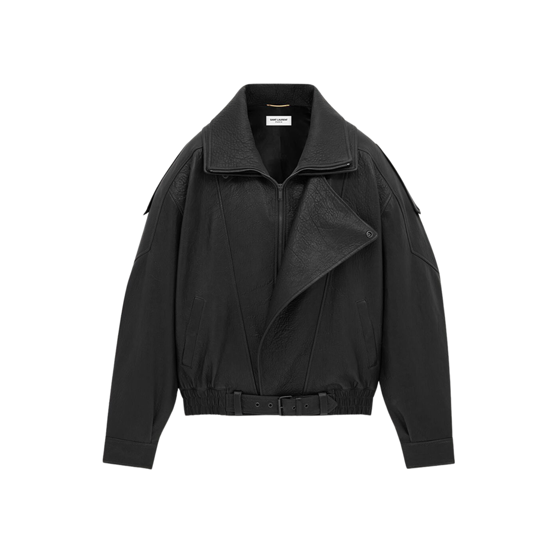 (W) Saint Laurent Bomber Jacket In Lambskin Black 상세 이미지 1