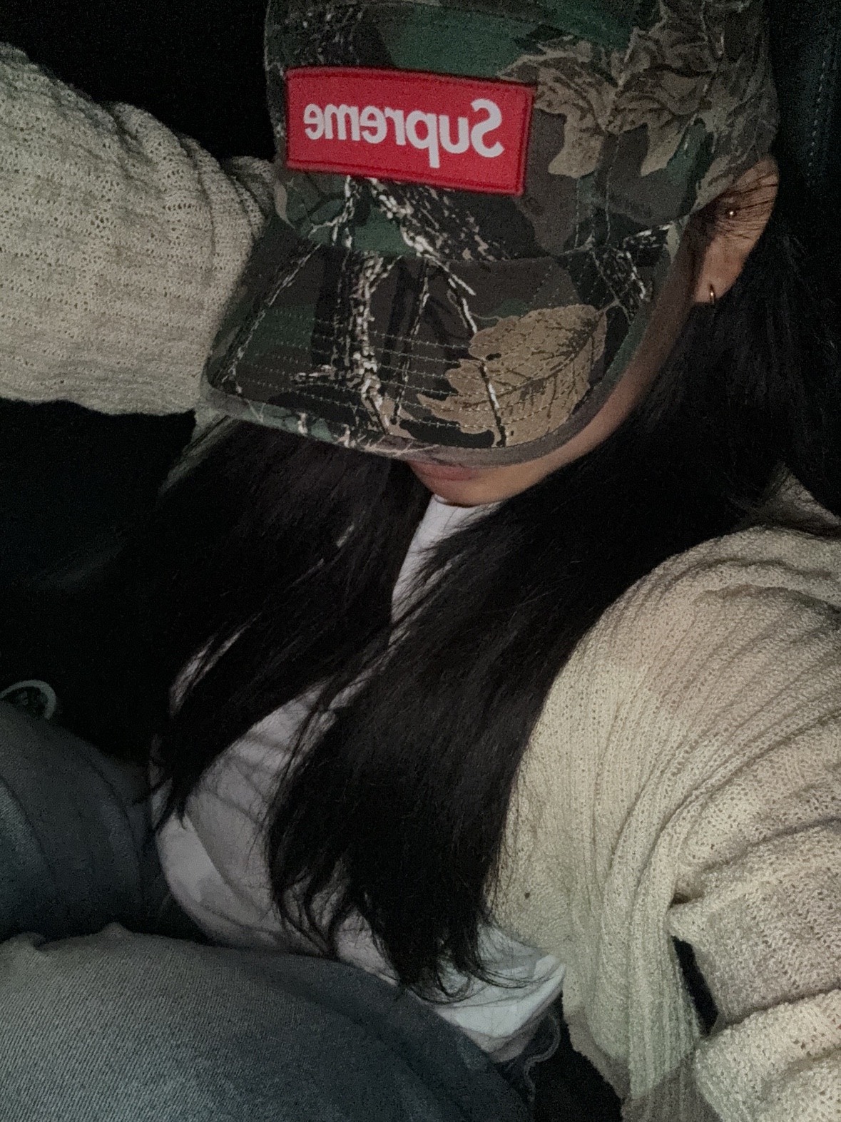 Supreme Military Camp Cap Branch Olive Camo - 22FW 착용 스타일