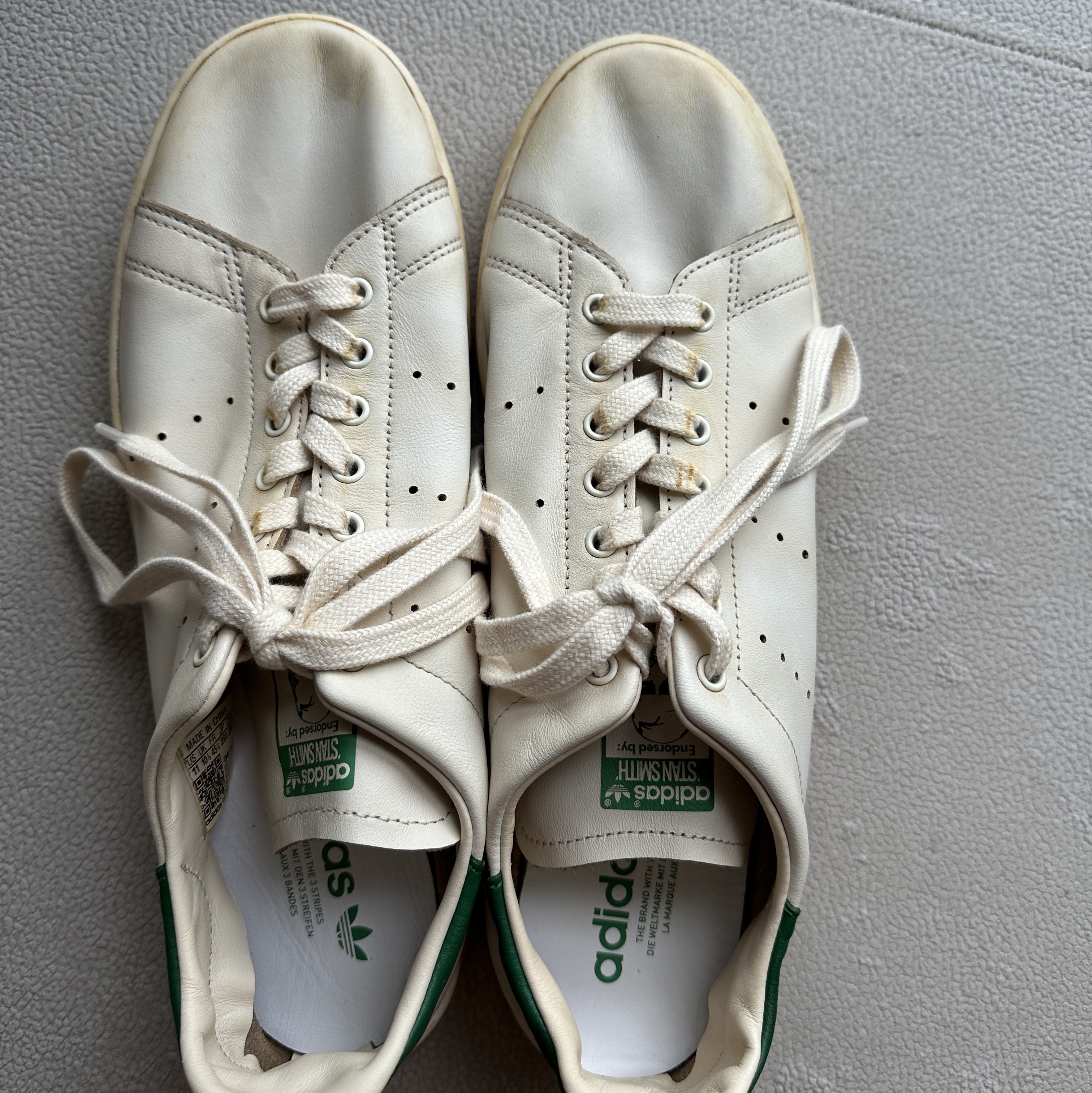 Adidas Stan Smith Decon Cloud White Green 착용 스타일 - 5