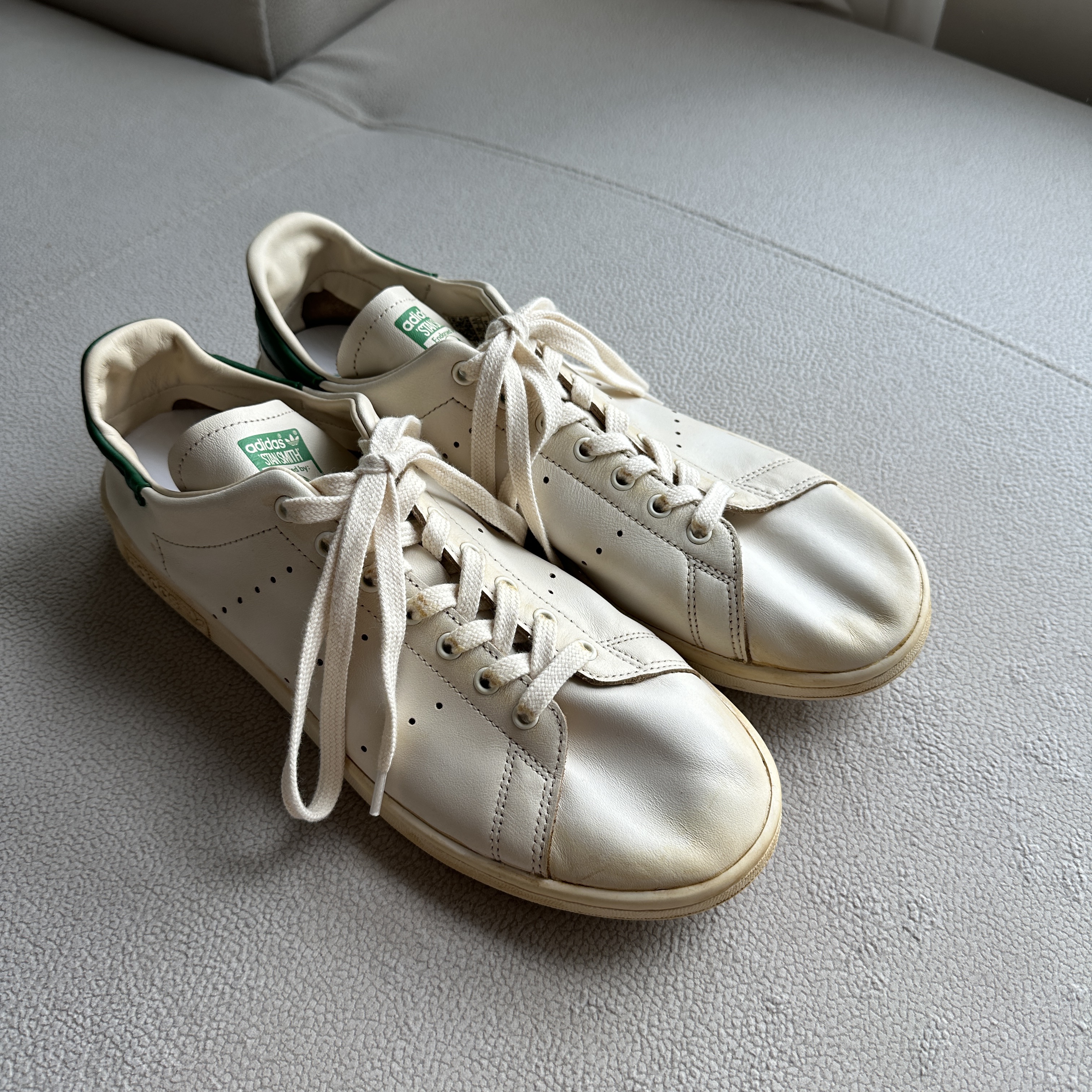 Adidas Stan Smith Decon Cloud White Green 착용 스타일 - 1