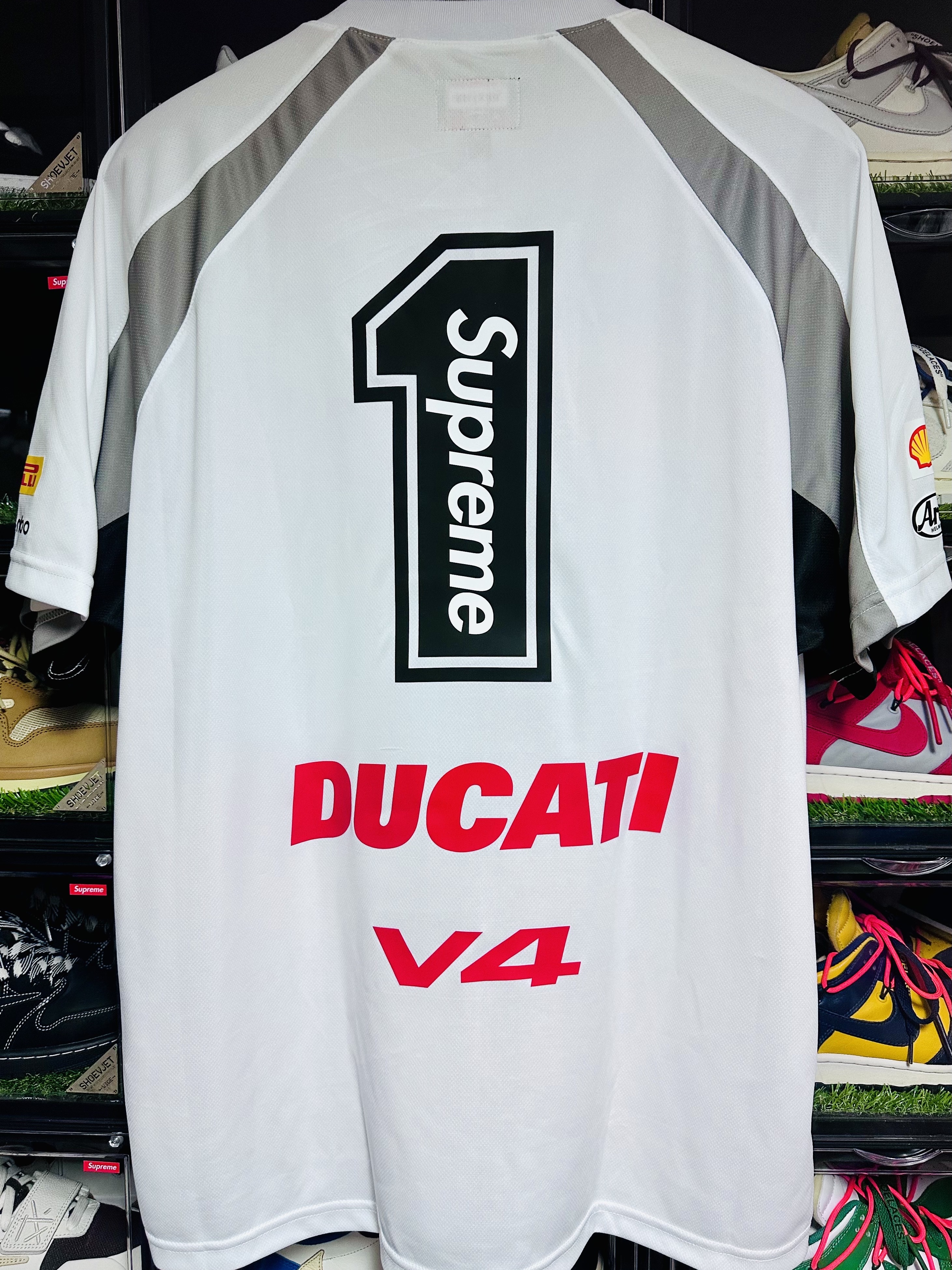 Supreme x Ducati Soccer Jersey White - 24SS 착용 스타일 - 2