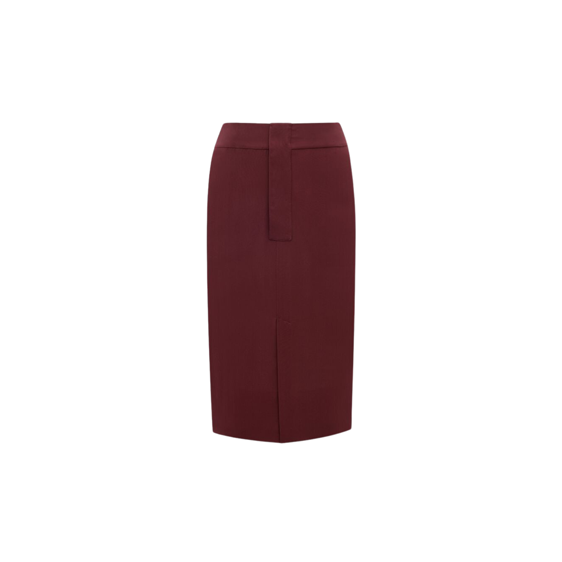 (W) Saint Laurent Pencil Skirt In Silk Crepe Muslin Bordeaux 상세 이미지 1