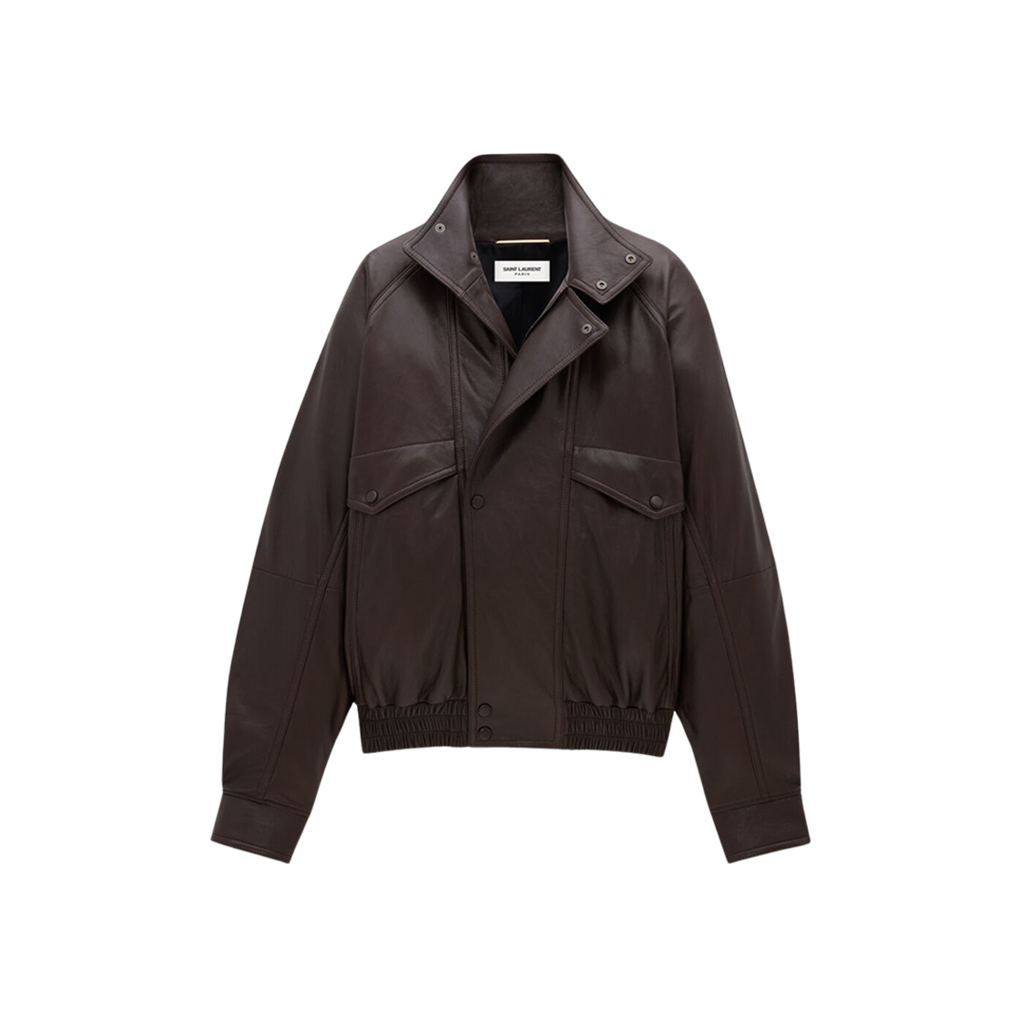 (W) Saint Laurent Bomber Jacket In Lambskin Marron 상세 이미지 1