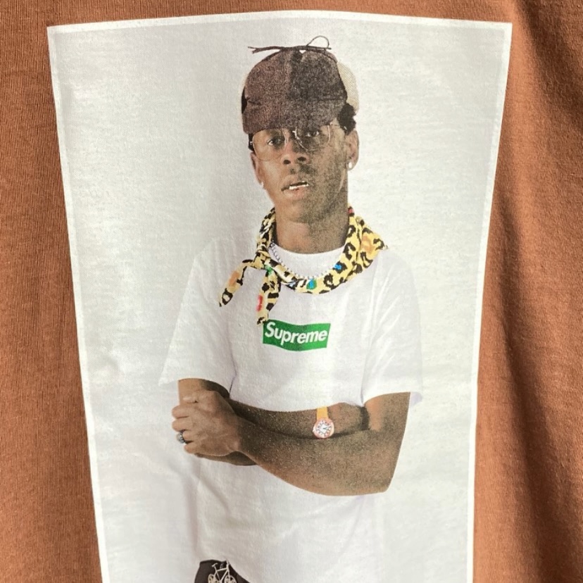 Supreme Tyler The Creator T-Shirt Brown - 24FW, Salomon XT-6 Expanse India Ink Ghost Gray 착용 스타일 - 1