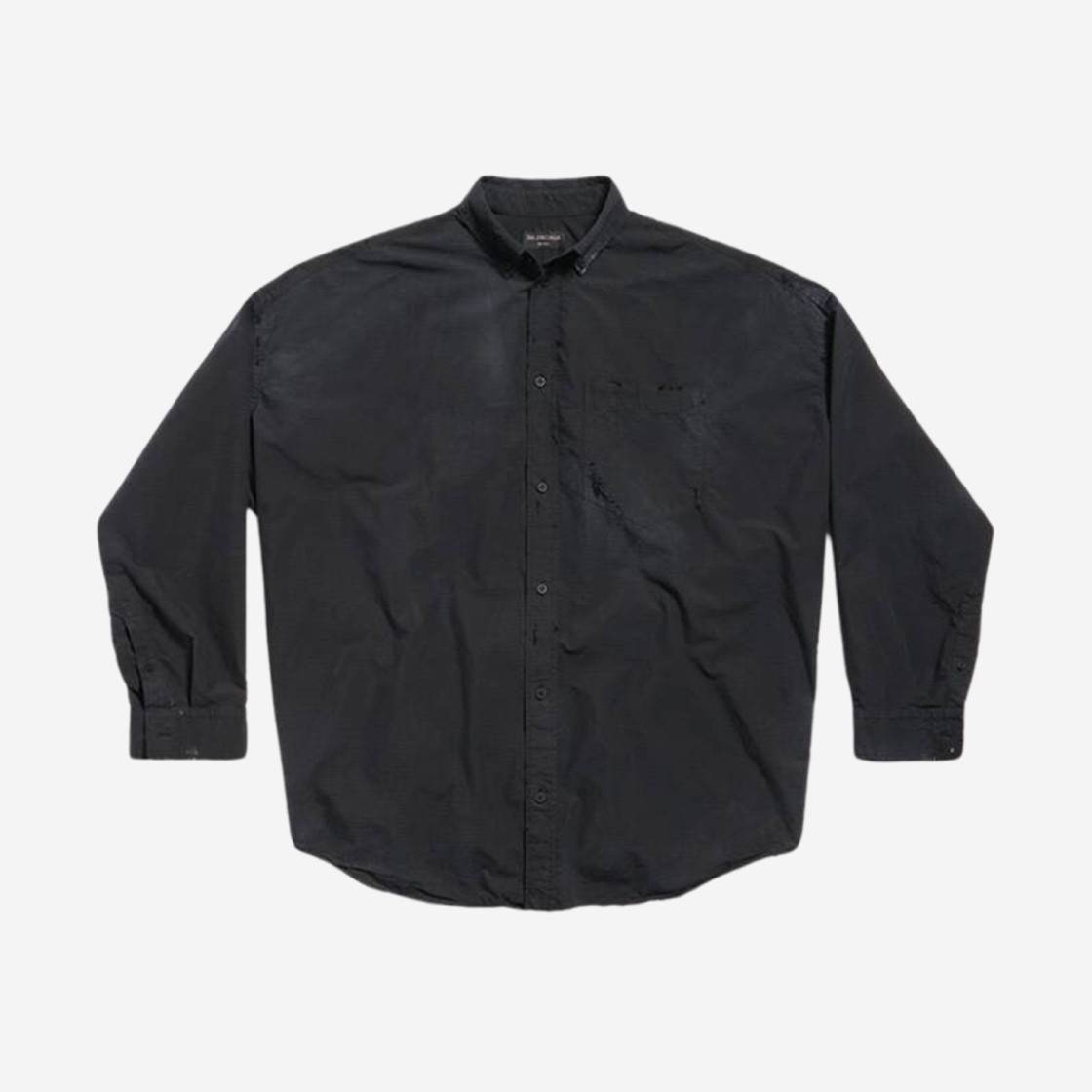 Balenciaga Cocoon Shirt Large Fit Black 상세 이미지 1