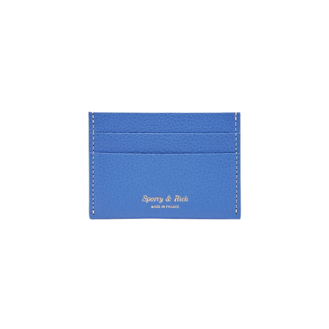 Sporty & Rich Logo Stamp Leather Card Holder Ocean 상세 이미지 1