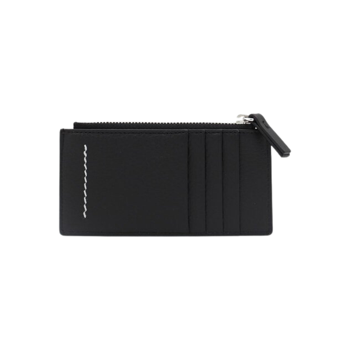 MM6 Maison Margiela Leather Zipper Card Holder Black 상세 이미지 2