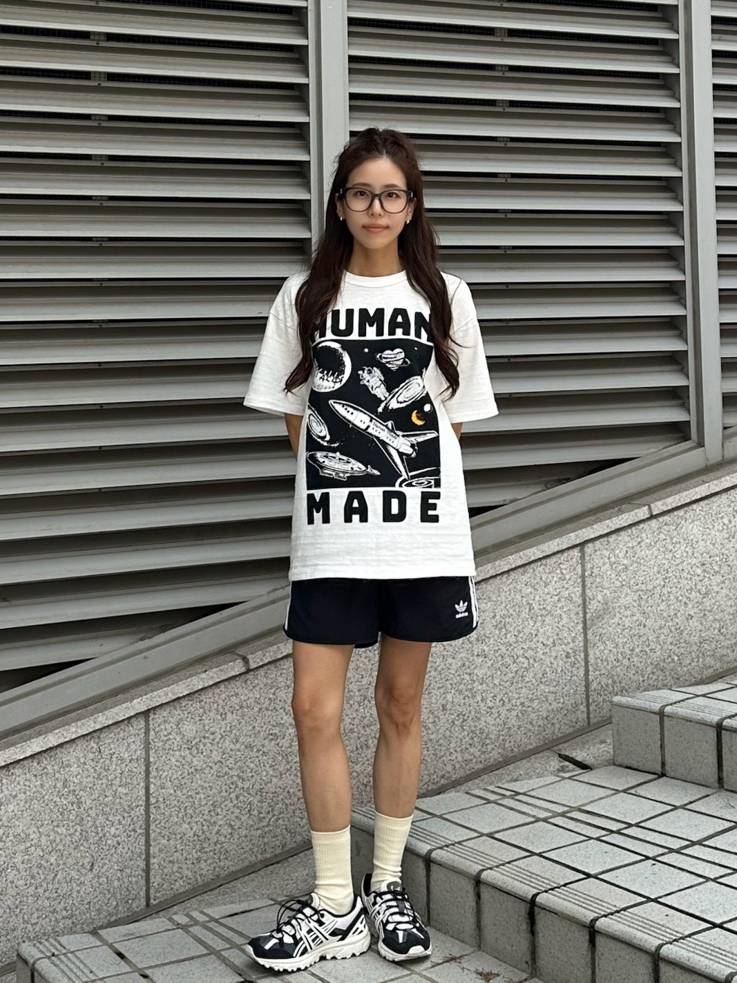 Human Made Graphic T-Shirt #14 White, Greenbutter Women Butter Long Socks Butter 착용 스타일 - 1