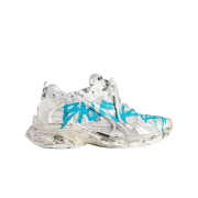 Balenciaga Runner Graffiti Sneaker White Blue