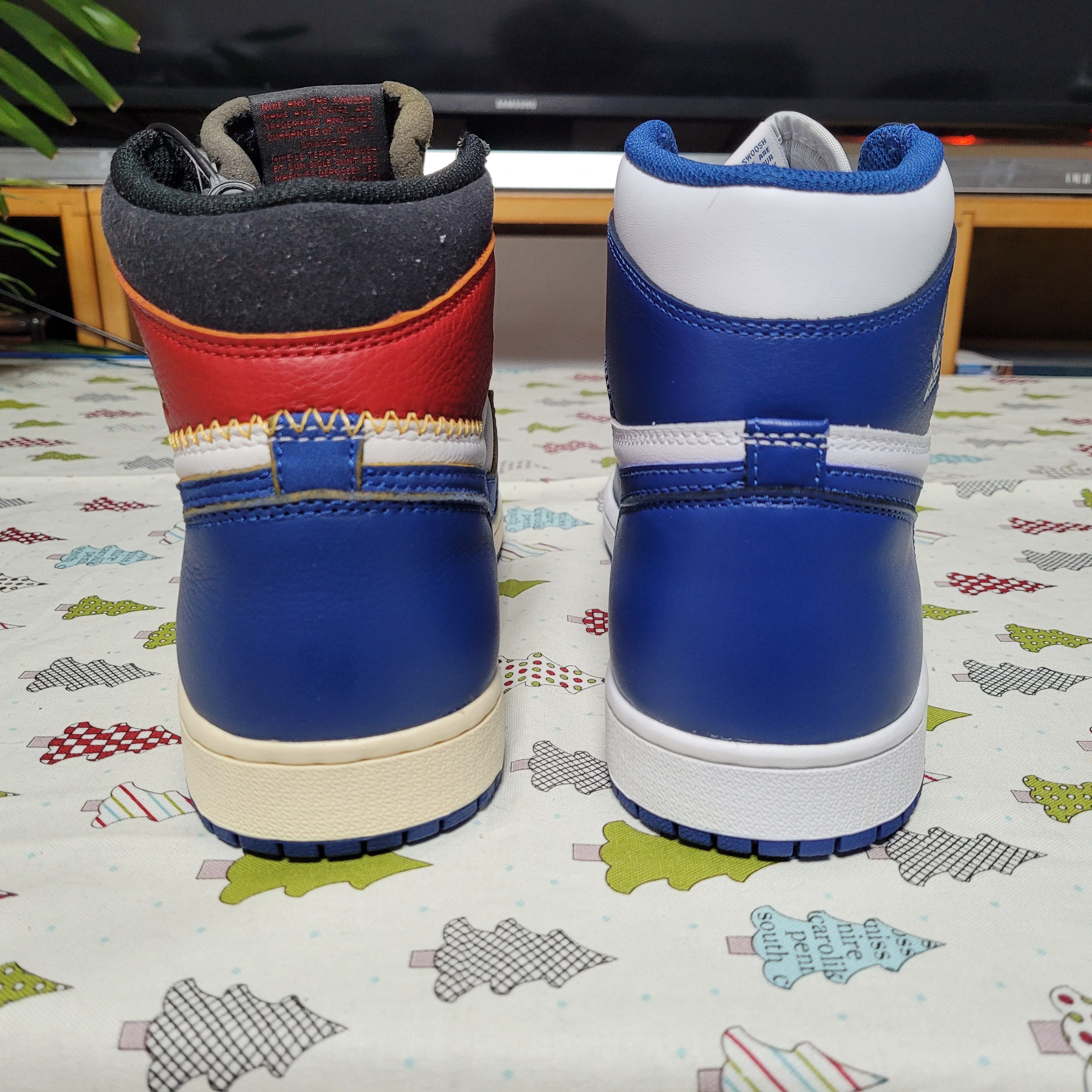 Jordan 1 x Union Retro High Blue Toe 착용 스타일 - 4