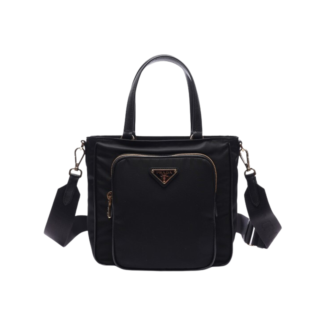 Prada Tessuto Shopping Tote Bag Black 상세 이미지 1