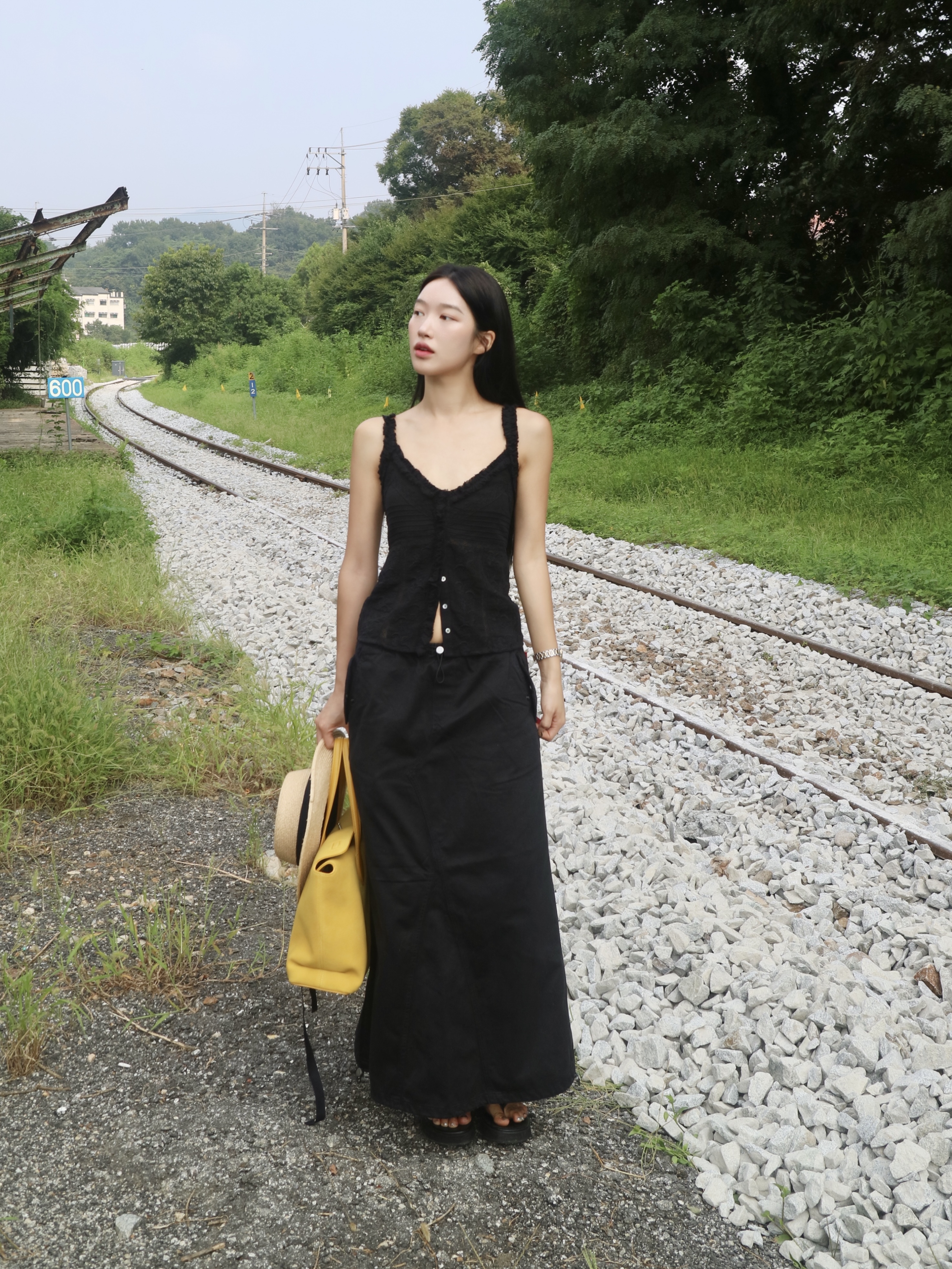 ALPHA INDUSTRIES Drawcord Skirt W Black 착용 스타일 - 5