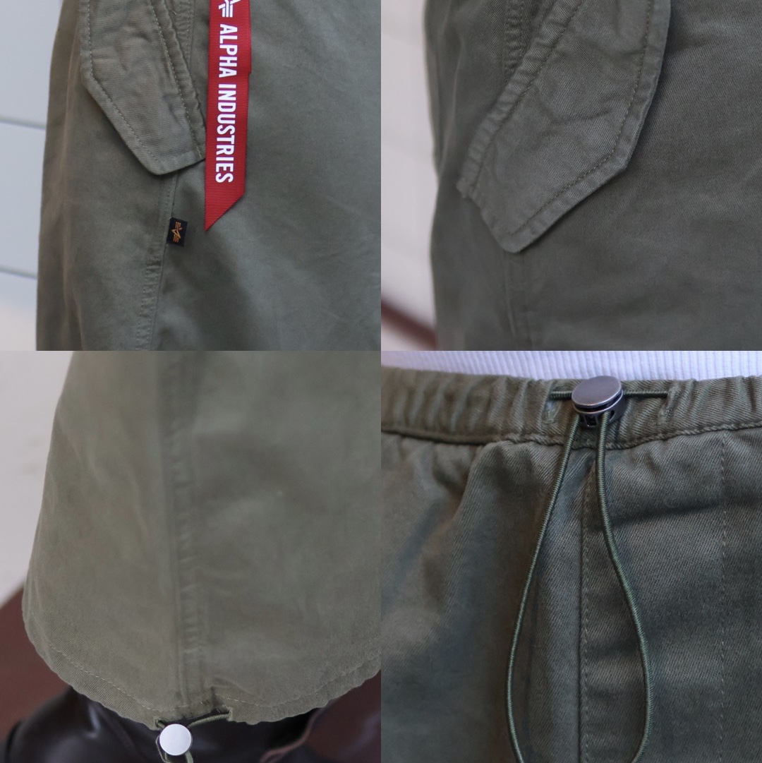 ALPHA INDUSTRIES Drawcord Skirt W Og-107 Green 착용 스타일 - 6