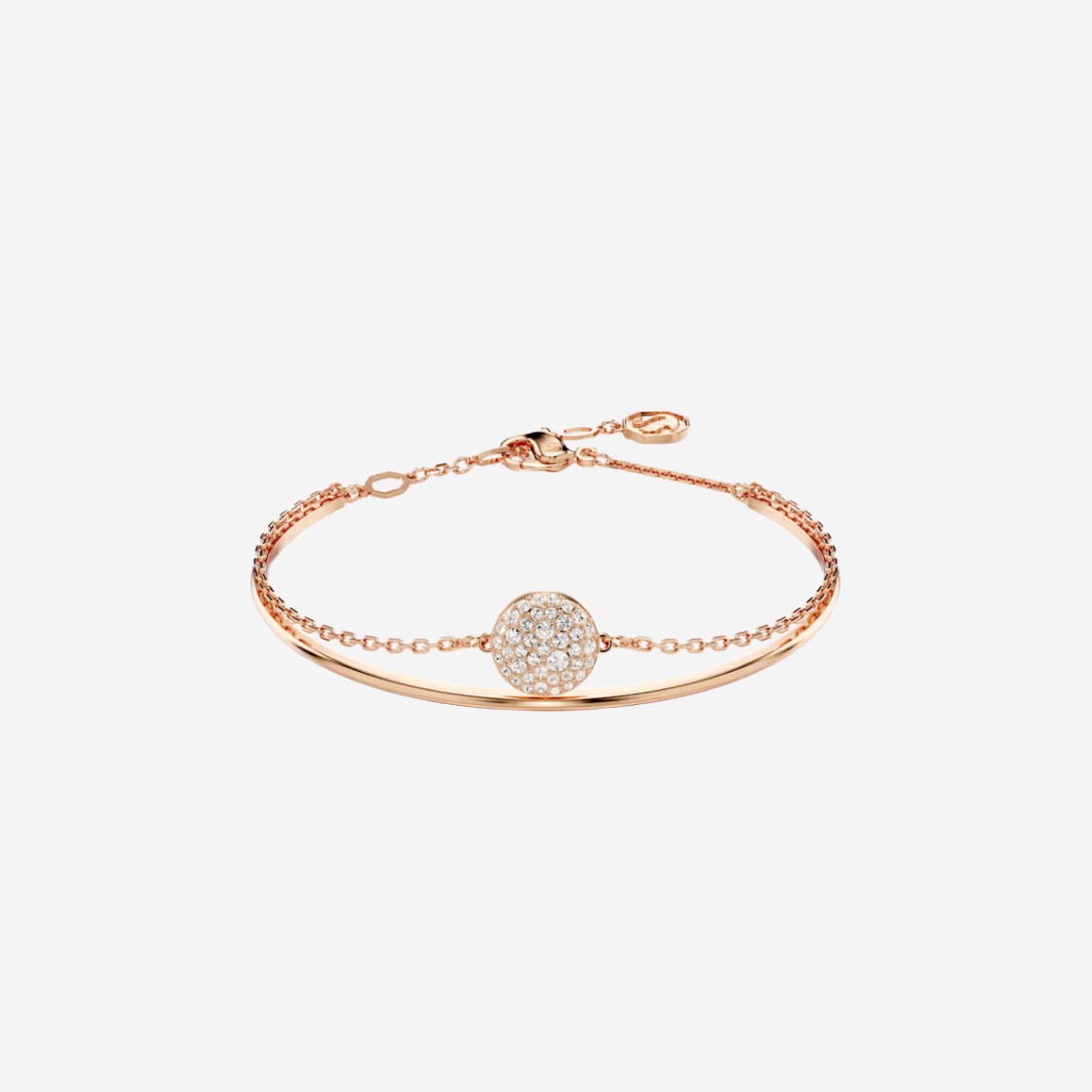 (W) Swarovski Sublima Bangle Heart Red Gold Plated 상세 이미지 1