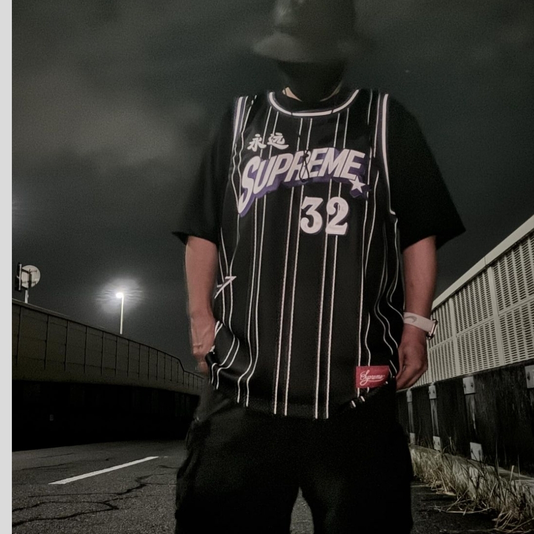 Supreme Star Basketball Jersey Black - 24SS 착용 스타일 - 3