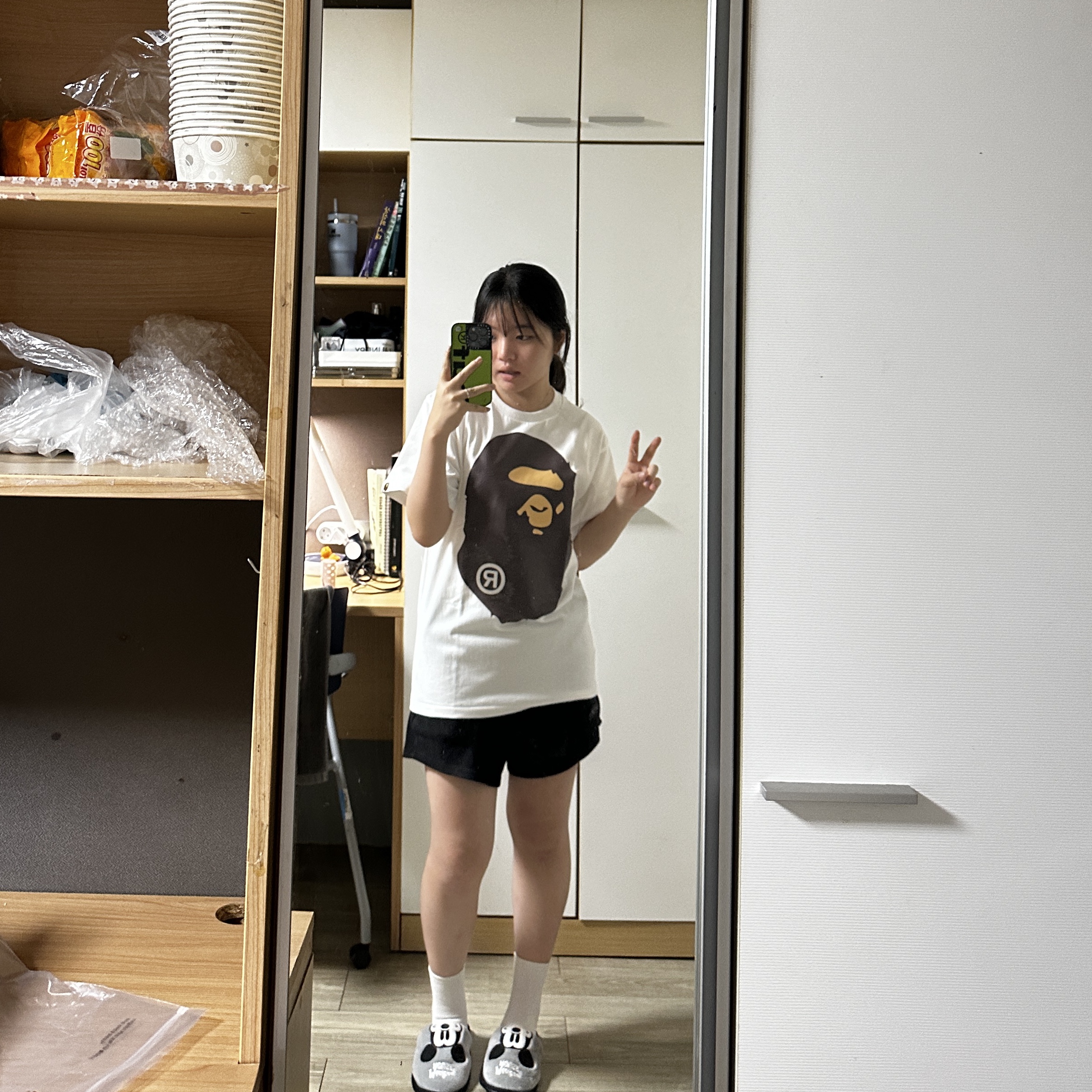 BAPE Big Ape Head T-Shirt White 착용 스타일