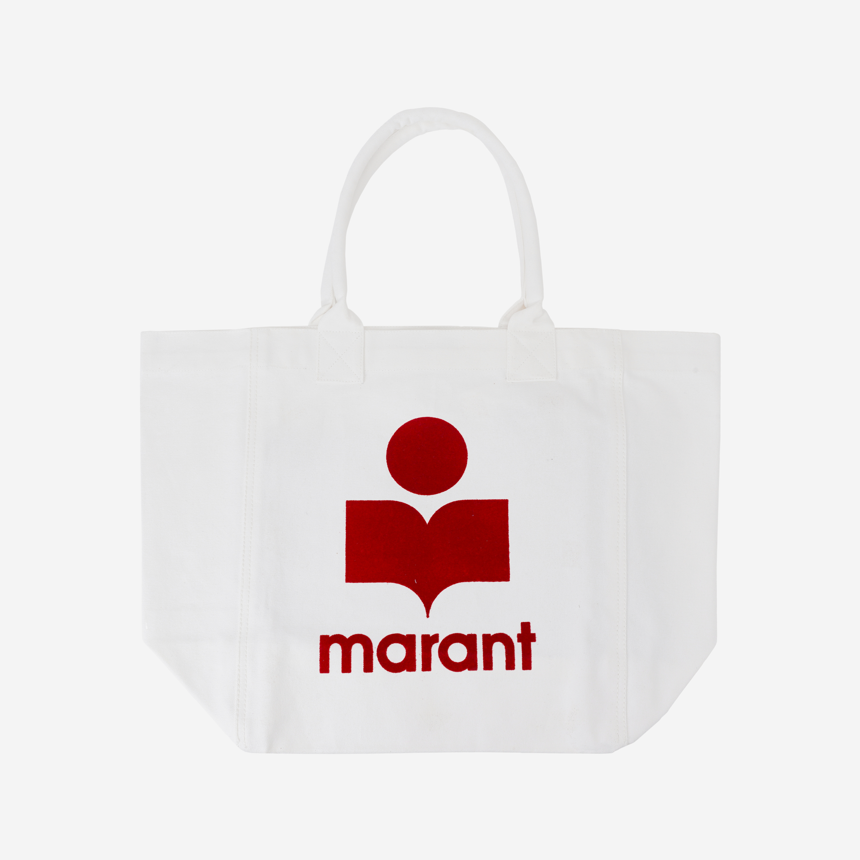 Isabel Marant Yenky Canvas Bag Ecru Red